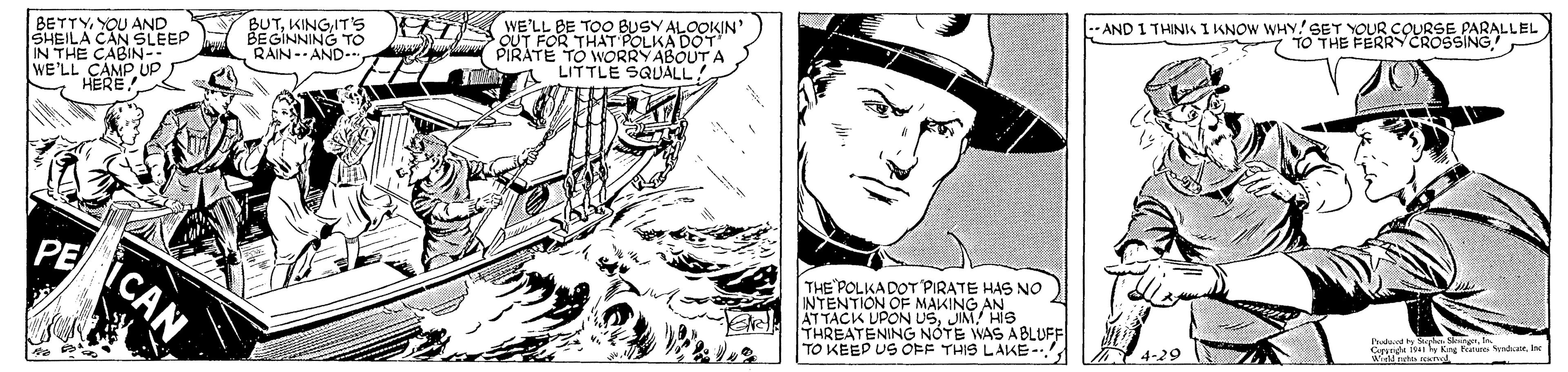 Monochrome OCR: -AND 1 THINIK I KNOW WHY!SET YOUR COURSE PARALLEL TO THE FERRYCROSSING WE'LL BE TOO BUSYALOOKIN OUT FOR THAT POLKA DOT PIRATE TO WORRYABOUTA LITTLE SQUALL ENNINGTO BETTYYOU AND SHEILA CAN SLEEP IN THE CABIN-- WE'LL CAMP UP HERE! RAIN--AND-. CAN PE THE POLKADOT 'PIRATE HAS NO INTENTION OF MAKING AN ÁTTACK UPON USJIM! HIS THREATENING NÓTE WAS ABLUFF TO KEEP US OFF THIS LAKE Ivday SInN Wi nt anol -AND 1 THINIK I KNOW WHY!SET YOUR COURSE PARALLEL TO THE FERRYCROSSING WE'LL BE TOO BUSYALOOKIN OUT FOR THAT POLKA DOT PIRATE TO WORRYABOUTA LITTLE SQUALL ENNINGTO BETTYYOU AND SHEILA CAN SLEEP IN THE CABIN-- WE'LL CAMP UP HERE! RAIN--AND-. CAN PE THE POLKADOT 'PIRATE HAS NO INTENTION OF MAKING AN ÁTTACK UPON USJIM! HIS THREATENING NÓTE WAS ABLUFF TO KEEP US OFF THIS LAKE Ivday SCaryrda fo y Kee Ftao SdInN Wi nt anol