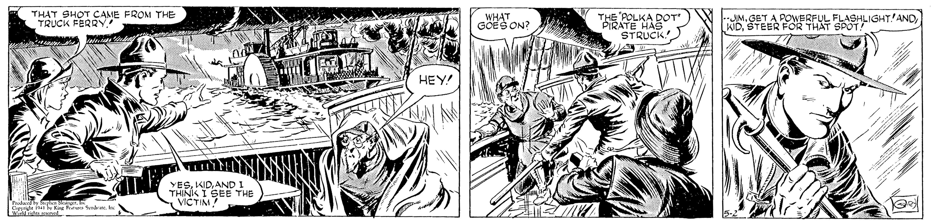 Parallel OCR: THAT SHOT WHAT GÖES ON? THE 'POLKA DOT PIRATE HAS STRUCK. JIMGET A POWERFUL I TRUCK FERDONE FROM THE KIDSTEER FOR HAT SLIGHT.AND HEY! YESAND I VICTIM Kng R Sndrate. THAT SHOT WHAT GÖES ON? THE 'POLKA DOT PIRATE HAS STRUCK. JIMGET A POWERFUL I TRUCK FERDONE FROM THE KIDSTEER FOR HAT SLIGHT.AND HEY! YESAND I VICTIM Kng R Sndrate.