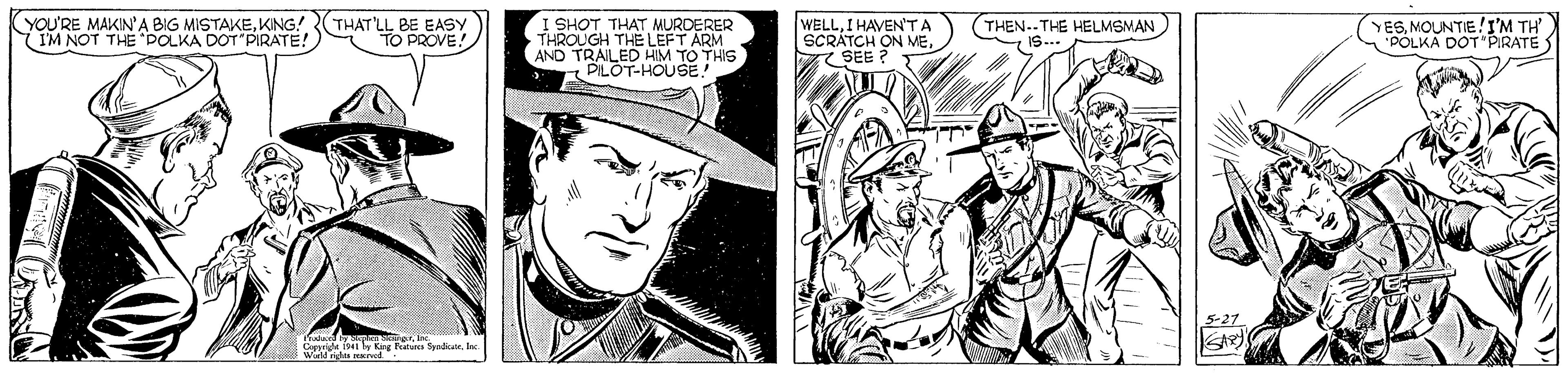 Font OCR: (YOU'RE MAKIN'A BIG MISTAKEKING! UM NOT THE POLKA DOT"PIRATE! THAT'LL BE EASY TO PROVE! I SHOT THAT MUROERER THROUGH THE LEFT ARM AND TRAILED HIM TO THIS PILOT-HOUSE! WELLI HAVEN'TA SCRATCH ON MESEE ? YESMOUNTIE!I'M TH "PÓLKA DOT PIRATE (THEN.--THE HELMSMAN IS... 5-27 WA i y Kag Fatu (YOU'RE MAKIN'A BIG MISTAKEKING! UM NOT THE POLKA DOT"PIRATE! THAT'LL BE EASY TO PROVE! I SHOT THAT MUROERER THROUGH THE LEFT ARM AND TRAILED HIM TO THIS PILOT-HOUSE! WELLI HAVEN'TA SCRATCH ON MESEE ? YESMOUNTIE!I'M TH "PÓLKA DOT PIRATE (THEN.--THE HELMSMAN IS... 5-27 WA i y Kag Fatu
