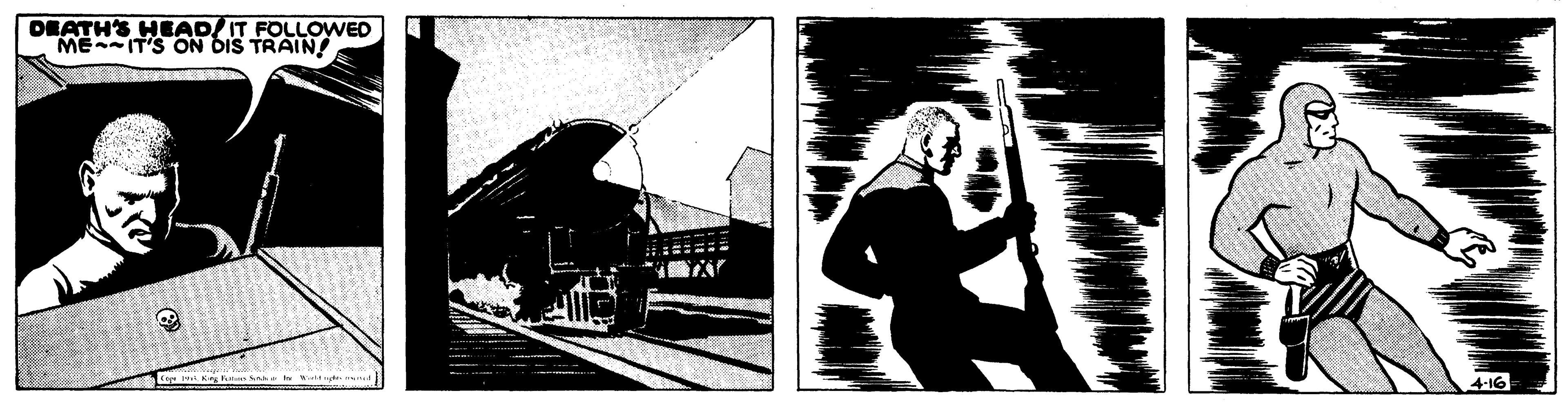 Railway OCR: DEATH'S HEAD/IT FOLLOWED ME IT'S ON DIS TRAIN! 4-16 DEATH'S HEAD/IT FOLLOWED ME IT'S ON DIS TRAIN! 4-16