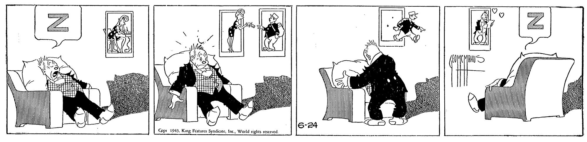 Room OCR: KFOMCMANUS 6-24 Cepe 1941. King Features SyndicateWorld ights reserved KFOMCMANUS 6-24 Cepe 1941. King Features SyndicateWorld ights reserved