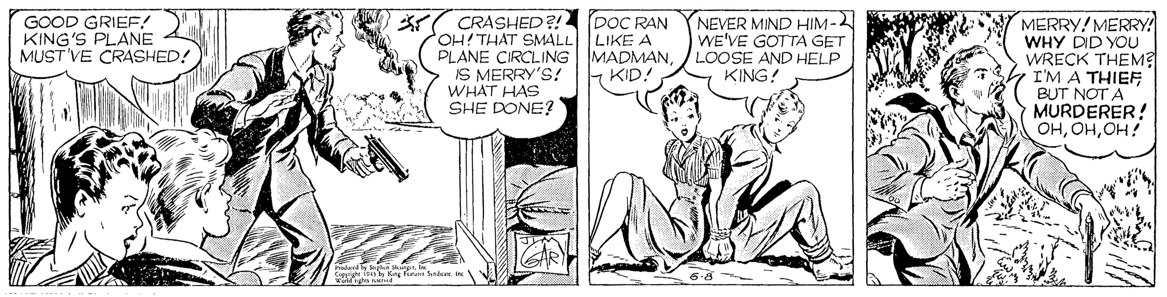Font OCR: CRASHED ?! OH!THAT SMALL PLANE CIRCLING MADMANIS MERRY'S! WHAT HAS SHE DONE? NEVER MIND HIM- WE'VE GOTTA GET LOOSE AND HELP KING! MERRY!MERRY WHY DID YOU WRECK THEMa I'M A THIEF BUT NOT A MURDERER! OHOH! GOOD GRIEF! KING'S PLANE MUST'VE CRASHED! DOC RAN LIKE A KID! CRASHED ?! OH!THAT SMALL PLANE CIRCLING MADMANIS MERRY'S! WHAT HAS SHE DONE? NEVER MIND HIM- WE'VE GOTTA GET LOOSE AND HELP KING! MERRY!MERRY WHY DID YOU WRECK THEMa I'M A THIEF BUT NOT A MURDERER! OHOH! GOOD GRIEF! KING'S PLANE MUST'VE CRASHED! DOC RAN LIKE A KID!