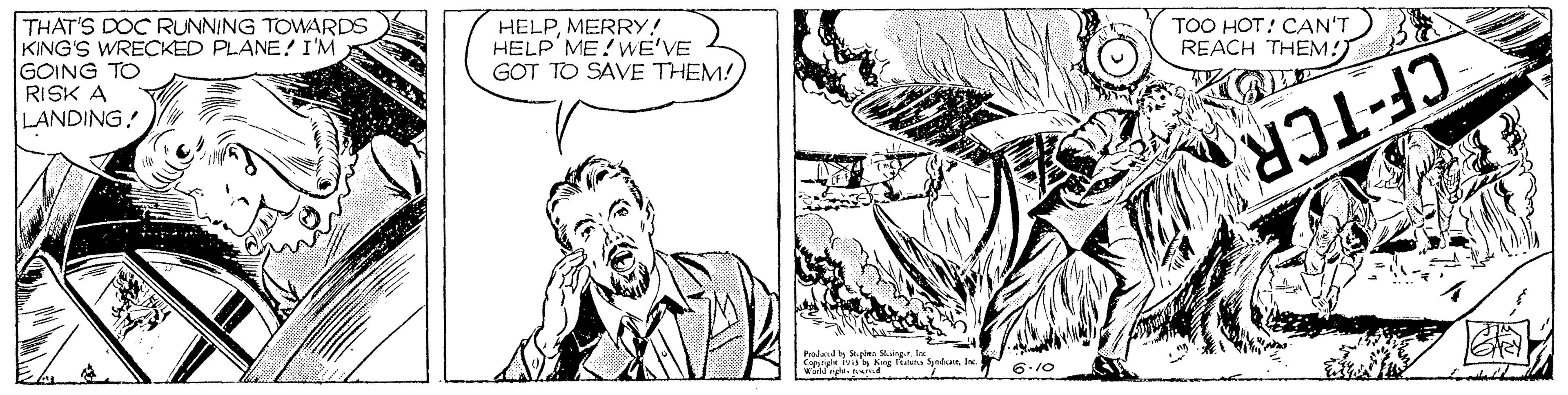 Mammal OCR: TOO HOT! CAN'T REACH THEM!) THAT'S DOC RUNNING TOWARDS KING'S WRECKED PLANE! I'M GOING TO RISK A LANDING! HELPMERRY! HELP ME!WE'VE GOT TO SAVE THEM! CF-TCR Prodandby Spies Ssinp. Ie Canp King lns ad6.10 TOO HOT! CAN'T REACH THEM!) THAT'S DOC RUNNING TOWARDS KING'S WRECKED PLANE! I'M GOING TO RISK A LANDING! HELPMERRY! HELP ME!WE'VE GOT TO SAVE THEM! CF-TCR Prodandby Spies Ssinp. Ie Canp King lns ad