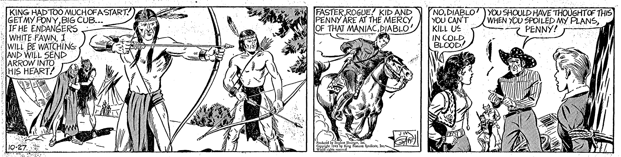 Font OCR: KING HADTOO MUCHOFASTART! GET MY PONYBIG CUB.. IF HE ENDANGERS WHITE FAWNI WILL BE WATCHI NG AND WILL SEND ARROW INTO HIS HEART! NODIABLO YOU SHOULD HAVE THOUGHTOF THIS YOU CAN'T KILL US IN COLD. BLOOD! FASTERROGUE! KID AND PENNY ÄRE AT THE MERCY OF THAT MANIACDIABLO WHEN YOU SPOILED MY PLANSPENNÝ! Predd by Sdan Muirgnla 10-27. y Sing Festa yndioKING HADTOO MUCHOFASTART! GET MY PONYBIG CUB.. IF HE ENDANGERS WHITE FAWNI WILL BE WATCHI NG AND WILL SEND ARROW INTO HIS HEART! NODIABLO YOU SHOULD HAVE THOUGHTOF THIS YOU CAN'T KILL US IN COLD. BLOOD! FASTERROGUE! KID AND PENNY ÄRE AT THE MERCY OF THAT MANIACDIABLO WHEN YOU SPOILED MY PLANSPENNÝ! Predd by Sdan Muirgnla 10-27. y Sing Festa yndio