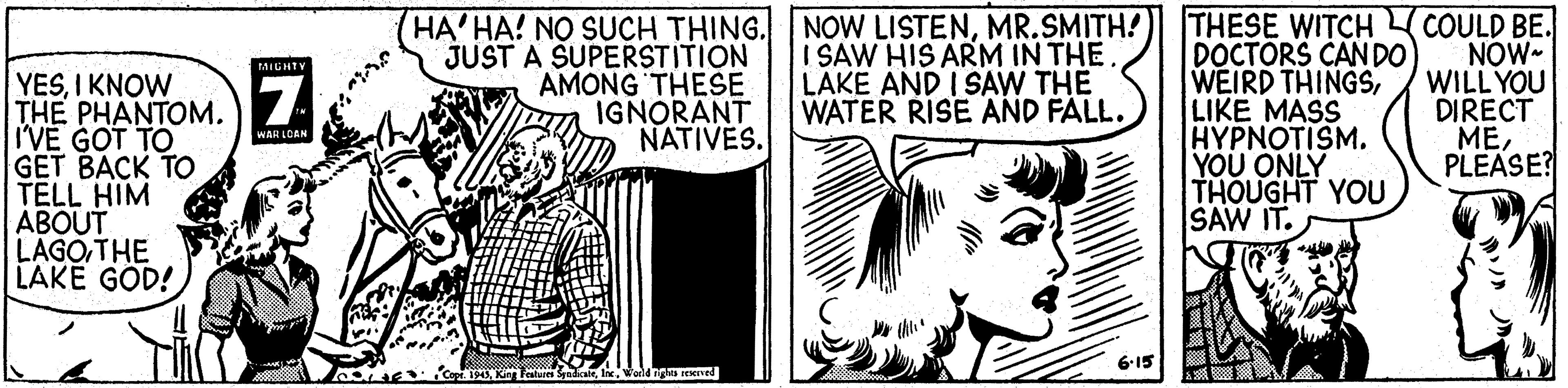 Eyelash OCR: HA'HA! NO SUCH THING. NOW LISTENMR.SMITH! I SAW HIS ARM IN THE LAKE AND I SAW THE WATER RISE AND FALL. THESE WITCH COULD BE. DOCTORS CAN DO WEIRD THINGSLIKE MASS HYPNOTISM. ??? ONL? THOUGHT YOU SAW IT. NOW- WILL YOU DIRECT ??PLEASE? JUST A SUPERSTITION AMONG THESE IGNORANT NATIVES. MICHTV YESI KNOW THE PHANTOM. )7 I'VE GOT TO GET BACK TO TELL HIM ABOUT LAGOTHE LAKE GOD! WAR LCAN 6-15 HA'HA! NO SUCH THING. NOW LISTENMR.SMITH! I SAW HIS ARM IN THE LAKE AND I SAW THE WATER RISE AND FALL. THESE WITCH COULD BE. DOCTORS CAN DO WEIRD THINGSLIKE MASS HYPNOTISM. ??? ONL? THOUGHT YOU SAW IT. NOW- WILL YOU DIRECT ??PLEASE? JUST A SUPERSTITION AMONG THESE IGNORANT NATIVES. MICHTV YESI KNOW THE PHANTOM. )7 I'VE GOT TO GET BACK TO TELL HIM ABOUT LAGOTHE LAKE GOD! WAR LCAN 6-15