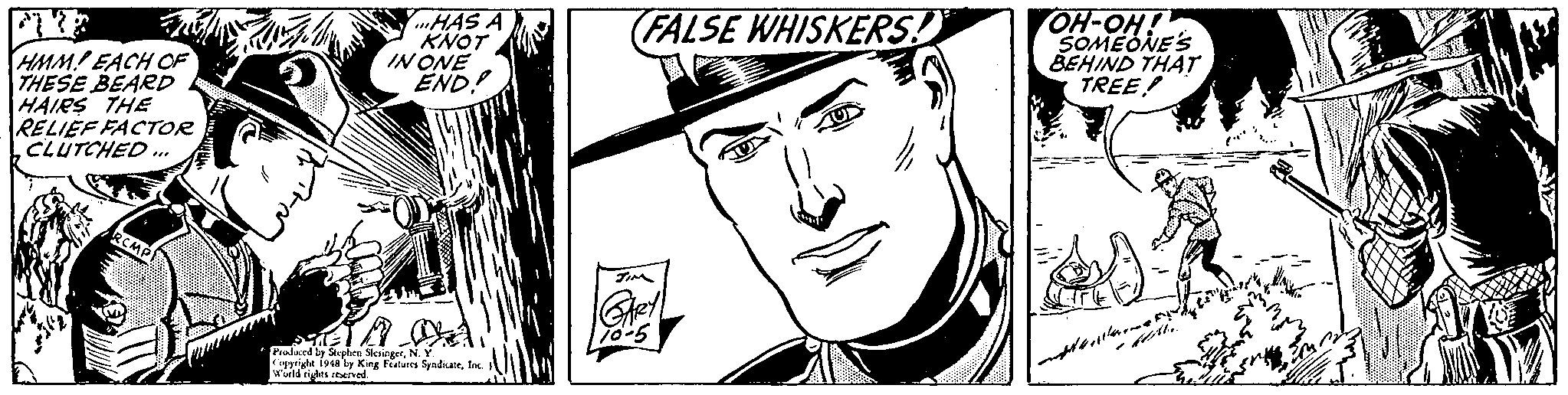 Art OCR: HAS A KNOT IN ONE END? OH-OH! SOMEONES BEHIND THAT TREE! (FALSE WHISKERS! HMM! EACH CF THESE BEARD HAIRS THE RELIEF FACTOR CLUTCHED. P P King N Y eJac wuild rigts iteived HAS A KNOT IN ONE END? OH-OH! SOMEONES BEHIND THAT TREE! (FALSE WHISKERS! HMM! EACH CF THESE BEARD HAIRS THE RELIEF FACTOR CLUTCHED. P P King N Y eJac wuild rigts iteived