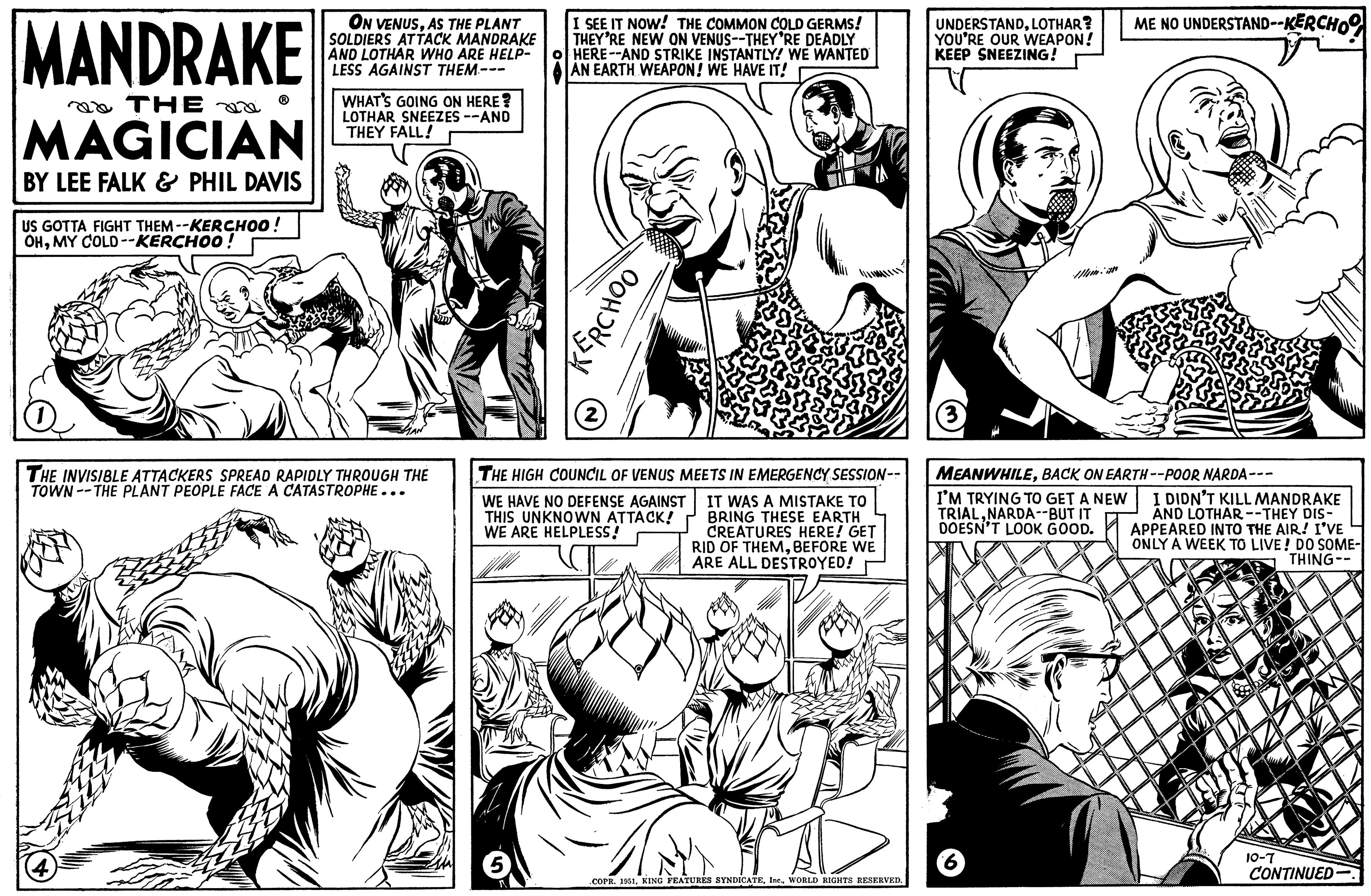 Mandrake The Magician (Vintage) - 1951-10-07