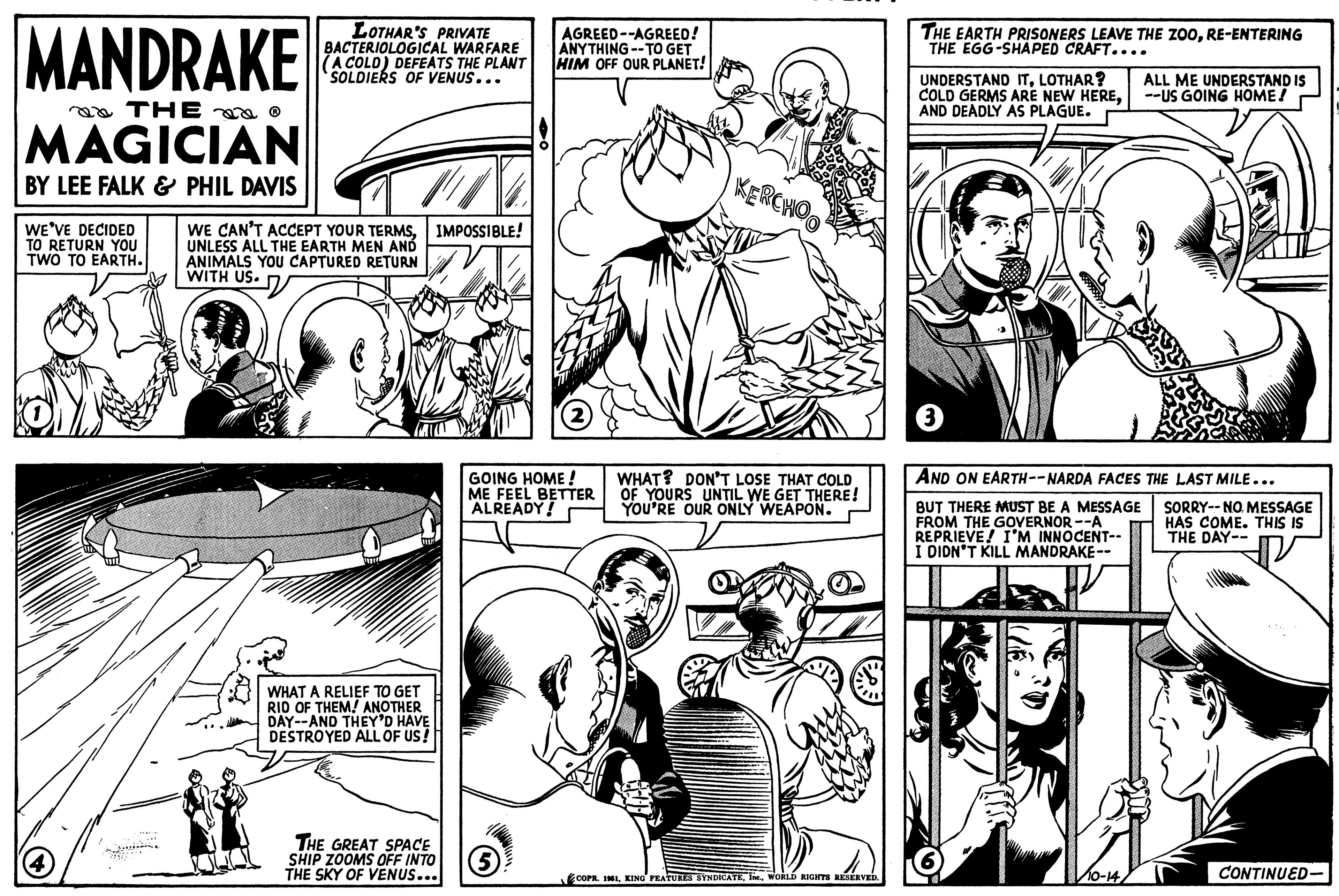 Mandrake The Magician (Vintage) - 1951-10-14