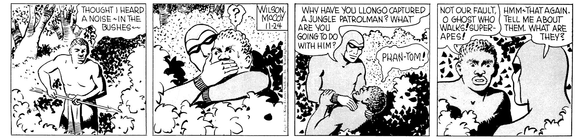 Gesture OCR: THOUGHT I HEARD A NOISE IN THE BUSHES WILSONMCCOY 11-24 WHY HAVE YOU LLONGO CAPTURED A JUNGLE PATROLMAN? WHAT ARE YOU GOING TO DO WITH HIM NOT OUR FAULTHMM THAT AGAIN. O GHOST WHO TELL ME ABOUT WALKS!SUPER- ) THEM. WHAT ARE APES! THEY? PRAN-TOM! THOUGHT I HEARD A NOISE IN THE BUSHES WILSONMCCOY 11-24 WHY HAVE YOU LLONGO CAPTURED A JUNGLE PATROLMAN? WHAT ARE YOU GOING TO DO WITH HIM NOT OUR FAULTHMM THAT AGAIN. O GHOST WHO TELL ME ABOUT WALKS!SUPER- ) THEM. WHAT ARE APES! THEY? PRAN-TOM!