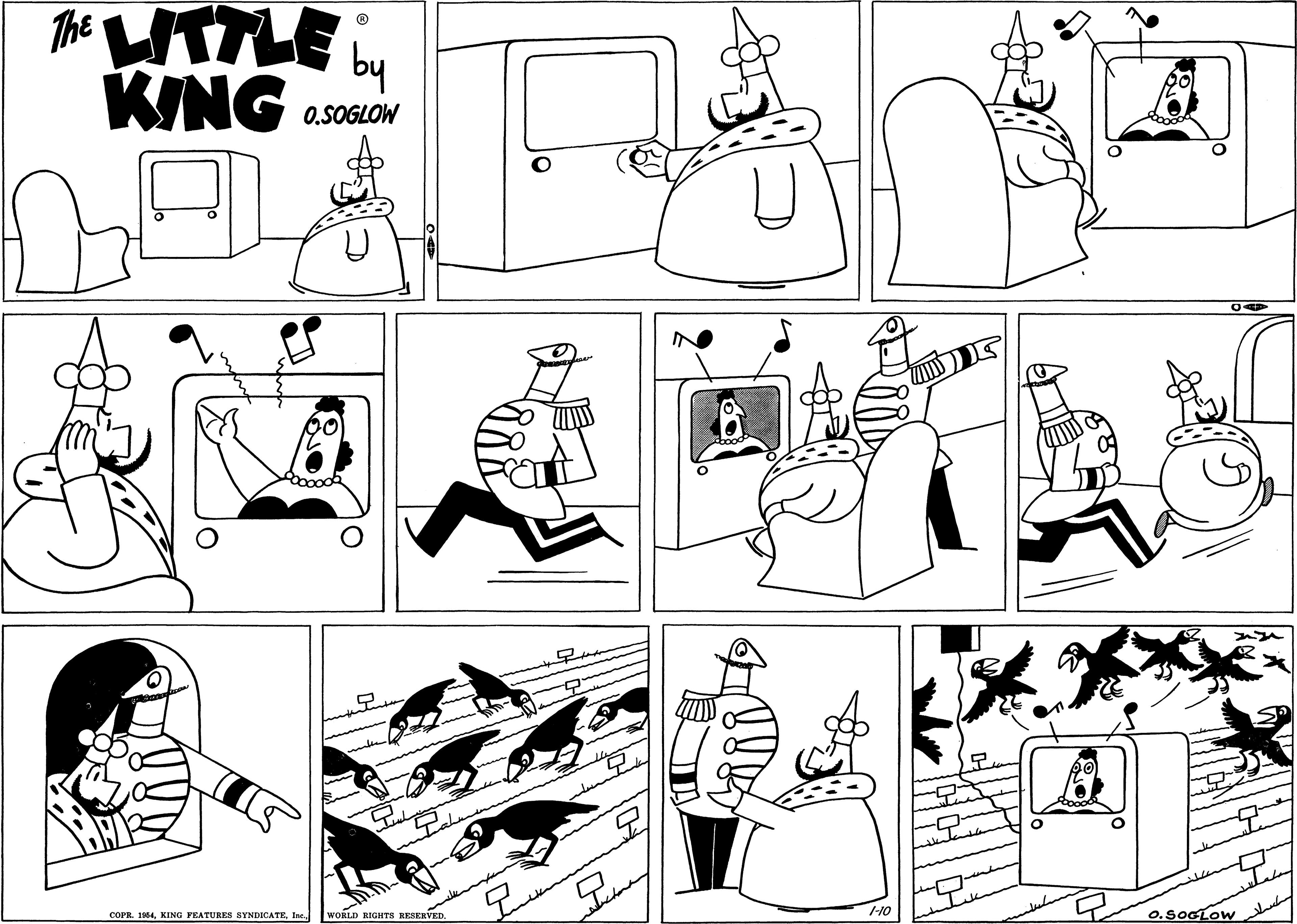 Style OCR: The LITTLE by KING O.SOGLOW WORLD RIGHTS RESERVED. O.SOGLOW COPR 1954Ine The LITTLE by KING O.SOGLOW WORLD RIGHTS RESERVED. O.SOGLOW COPR 1954KING FEATURES SYNDICATE