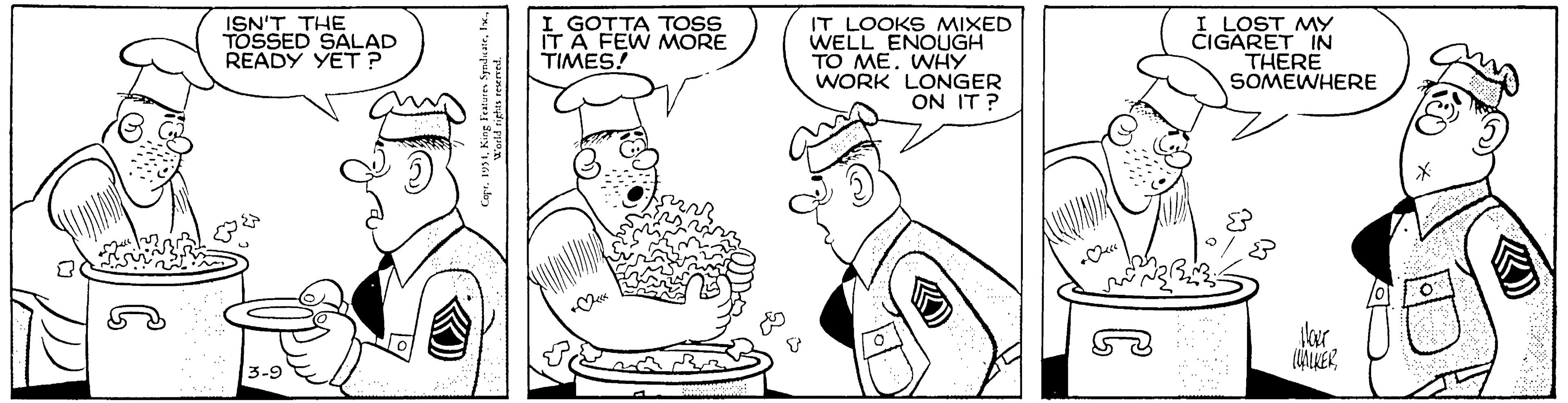 Human body OCR: ISN'T THE TOSSED SALAD READY YET ? I GOTTA TOSS IT A FEW MORE TIMES! IT LOOKS MIXED WELL ENOUGH TO ME. WHY WORK LONGER ON IT ? I LOST MY CIGARET IN THERE SOMEWHERE •Cer lar 3-9 ISN'T THE TOSSED SALAD READY YET ? I GOTTA TOSS IT A FEW MORE TIMES! IT LOOKS MIXED WELL ENOUGH TO ME. WHY WORK LONGER ON IT ? I LOST MY CIGARET IN THERE SOMEWHERE •Cer lar 3-9