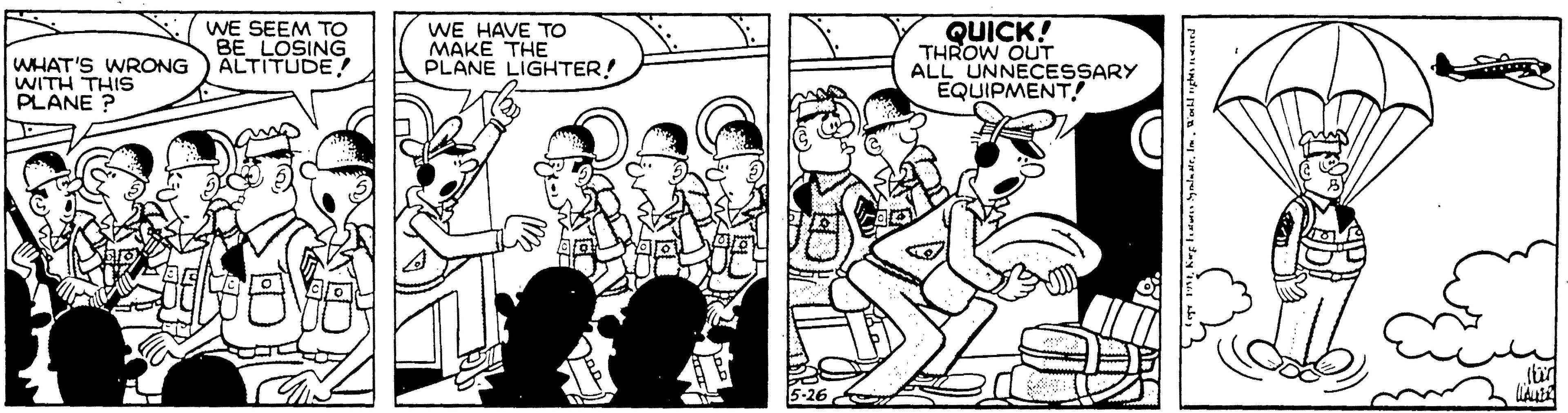 Animation OCR: WHAT'S WRONG WITH THIS PLANE ? WE SEEM TO BE LOSING ALTITUDE! WE HAVE TO MAKE THE PLANE LIGHTER! QUICK! THROW OUT ALL UNNECESSARY EQUIPMENT WHAT'S WRONG WITH THIS PLANE ? WE SEEM TO BE LOSING ALTITUDE! WE HAVE TO MAKE THE PLANE LIGHTER! QUICK! THROW OUT ALL UNNECESSARY EQUIPMENT