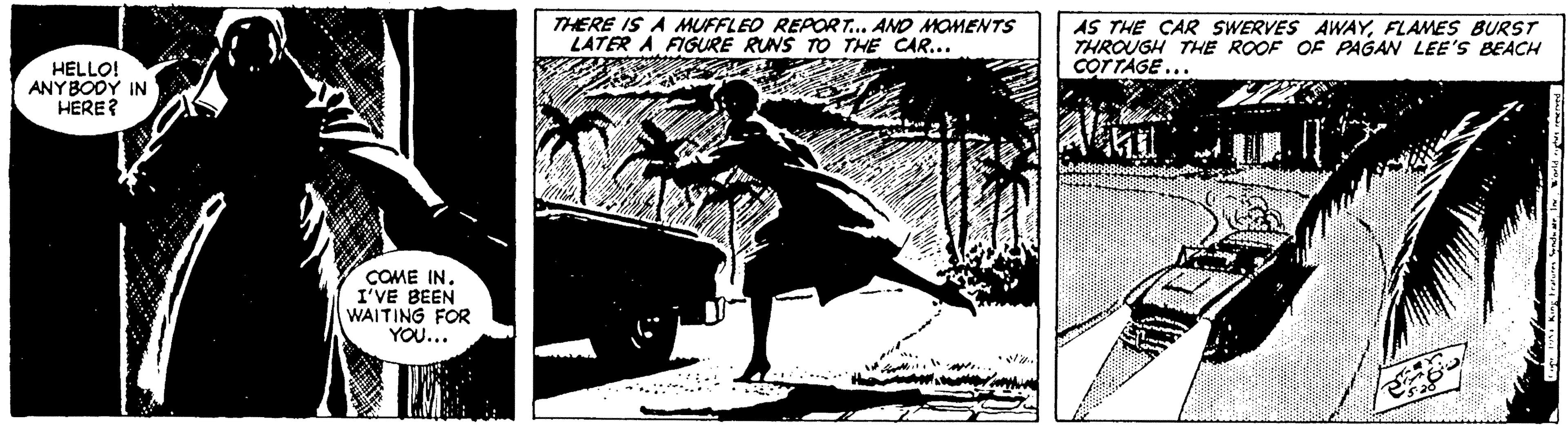 Rectangle OCR: THERE IS A MUFFLEO REPOR . AND MOMENTS LATER A FIGURE RUNS TO THE CAR... AS THE CAR SWERVES AWAYFLAMES BURST THROUGH THE ROOF OF PAGAN LEE'Ss BEACH COTTAGE ... HELLO! ANYBOOY IN HERE? COME IN. I'VE BEEN WAITING FOR YOU... THERE IS A MUFFLEO REPOR . AND MOMENTS LATER A FIGURE RUNS TO THE CAR... AS THE CAR SWERVES AWAYFLAMES BURST THROUGH THE ROOF OF PAGAN LEE'Ss BEACH COTTAGE ... HELLO! ANYBOOY IN HERE? COME IN. I'VE BEEN WAITING FOR YOU...