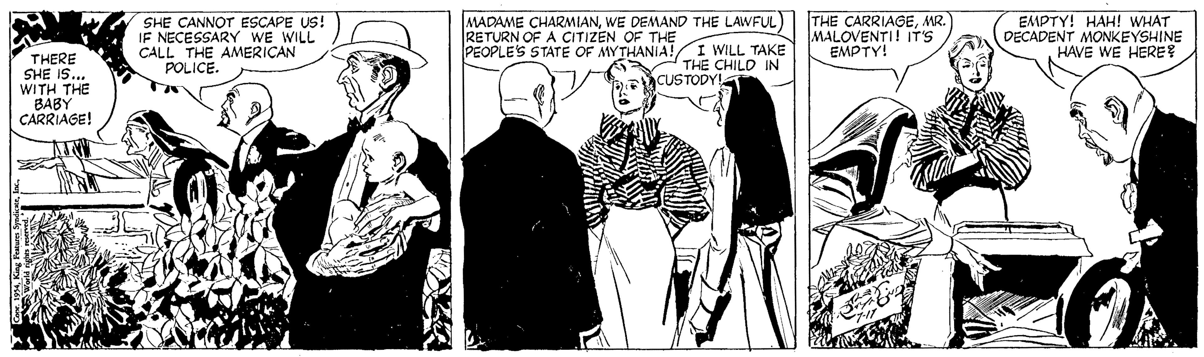 Font OCR: SHE CANNOT ESCAPE US! IF NECESSARY WE WILL CALL THE AMERICAN POLICE. MADAME CHARMIANWE DEMAND THE LAWFUL) RETURN OF A CITIZEN OF THE PEOPLE'S STATE OF MYTHANIA! I WILL TAKE THE CARRIAGEMR. MALOVENTI! IT'S EMPTY! EMPTY! HAH! WHAT DECADENT MONKEYSHINE HAVE WE HERE? THERE SHE IS... WITH THE BABY CARRIAGE! THE CHILD IN CUSTODY SHE CANNOT ESCAPE US! IF NECESSARY WE WILL CALL THE AMERICAN POLICE. MADAME CHARMIANWE DEMAND THE LAWFUL) RETURN OF A CITIZEN OF THE PEOPLE'S STATE OF MYTHANIA! I WILL TAKE THE CARRIAGEMR. MALOVENTI! IT'S EMPTY! EMPTY! HAH! WHAT DECADENT MONKEYSHINE HAVE WE HERE? THERE SHE IS... WITH THE BABY CARRIAGE! THE CHILD IN CUSTODY