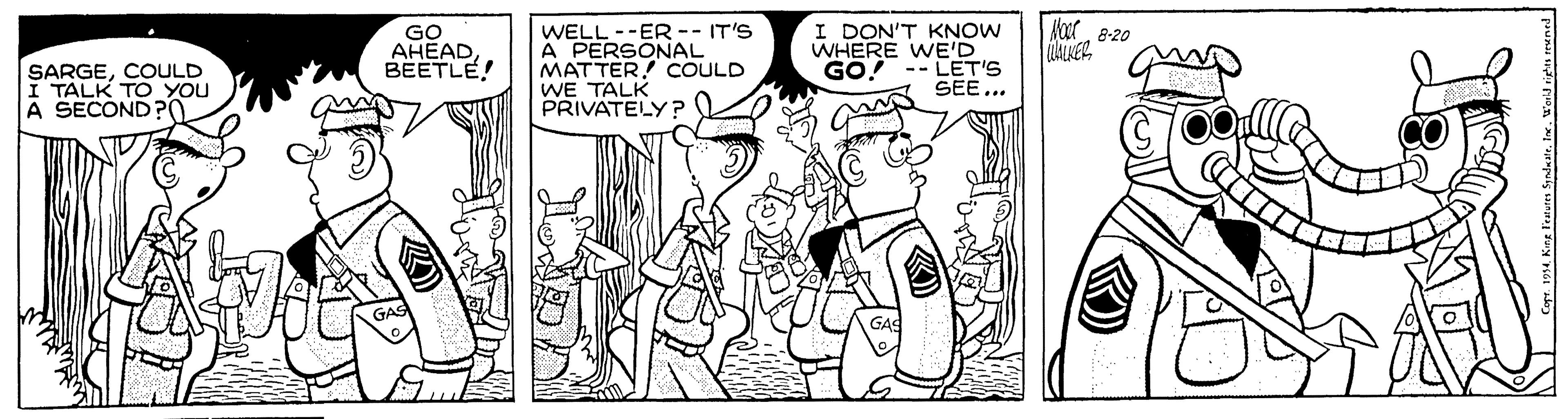 Parallel OCR: Acer8-20 SARGECOULD I TALK TO YOU A SECOND?O GO AHÉAD BEETLE! WELL --ER -- IT'S A PERSONAL MATTER! COULD WE TALK PRIVATELY? I DON'T KNOW WHERE WE'D GO! -- LET'S SEE... Acer8-20 SARGECOULD I TALK TO YOU A SECOND?O GO AHÉAD BEETLE! WELL --ER -- IT'S A PERSONAL MATTER! COULD WE TALK PRIVATELY? I DON'T KNOW WHERE WE'D GO! -- LET'S SEE...