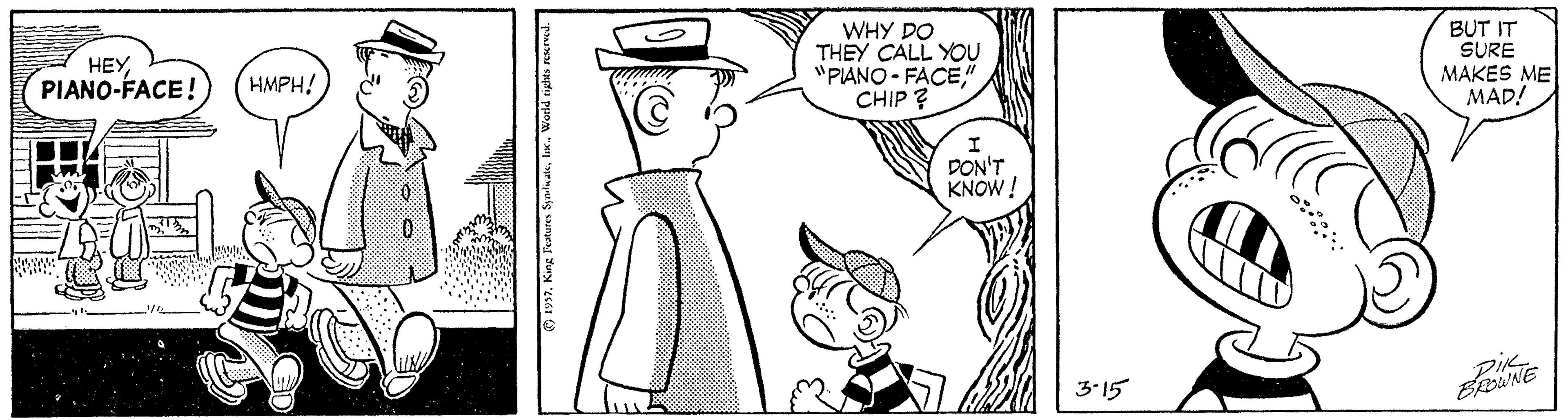 Style OCR: WHY DO THEY CALL YOU "PIANO - FACECHIP ? BUT IT SURE MAKES ME MAD! HEYPIANO-FACE! HMPH! PON'T KNOW! 3-15 WHY DO THEY CALL YOU "PIANO - FACECHIP ? BUT IT SURE MAKES ME MAD! HEYPIANO-FACE! HMPH! PON'T KNOW! 3-15