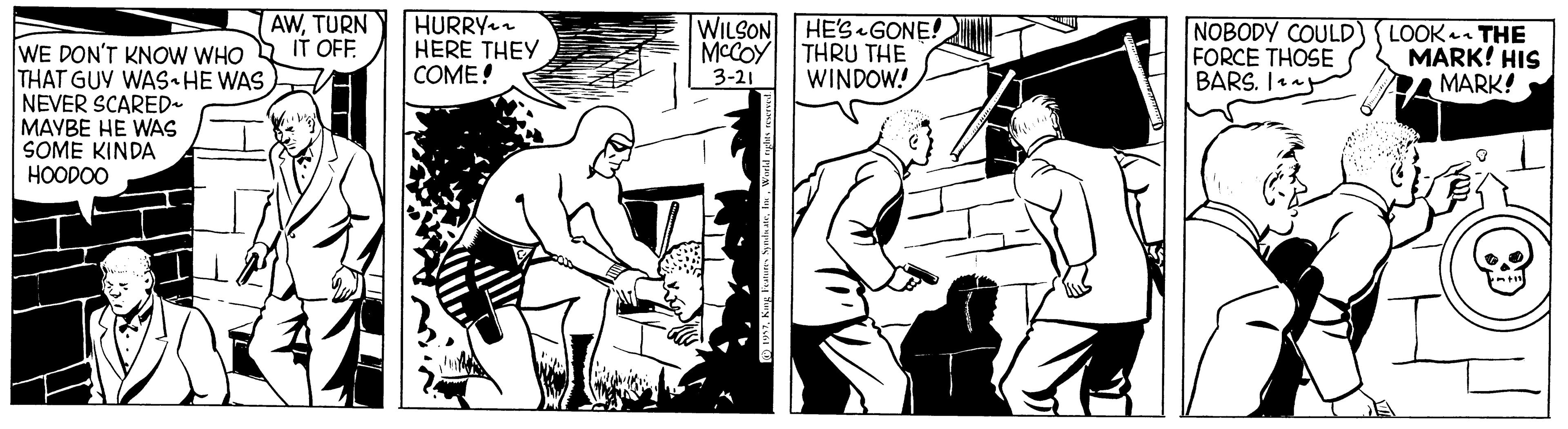 Font OCR: AWTURN IT OFF. HURRY HERE THEY COME! WILSON HE'S GONE! THRU THE WINDOW! NOBODY COULD) LOOK THE FORCE THOSE BARS. I MCCOY WE DON'T KNOW WHO THAT GUY WAS HE WAS NEVER SCARED- MAYBE HE WAS SOME KINDA HOODOO MARK! HIS MARK! 3-21 AWTURN IT OFF. HURRY HERE THEY COME! WILSON HE'S GONE! THRU THE WINDOW! NOBODY COULD) LOOK THE FORCE THOSE BARS. I MCCOY WE DON'T KNOW WHO THAT GUY WAS HE WAS NEVER SCARED- MAYBE HE WAS SOME KINDA HOODOO MARK! HIS MARK! 3-21