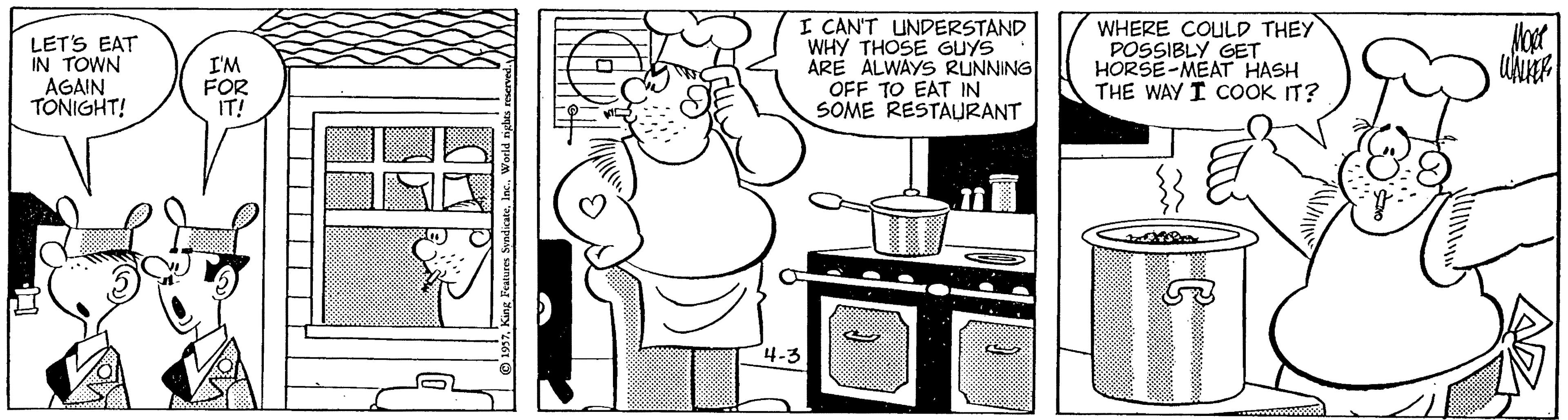 Home appliance OCR: LET'S EAT IN TOWN AGAIN TONIGHT! I'M FOR IT! I CAN'T UNDERSTAND WHY THOSE GUYS ARE ALWAYS RUNNING OFF TO EAT IN SOME RESTAURANT WHERE COULD THEY POSSIBLY GET HORSE-MEAT HASH THE WAY I COOK IT? LET'S EAT IN TOWN AGAIN TONIGHT! I'M FOR IT! I CAN'T UNDERSTAND WHY THOSE GUYS ARE ALWAYS RUNNING OFF TO EAT IN SOME RESTAURANT WHERE COULD THEY POSSIBLY GET HORSE-MEAT HASH THE WAY I COOK IT?