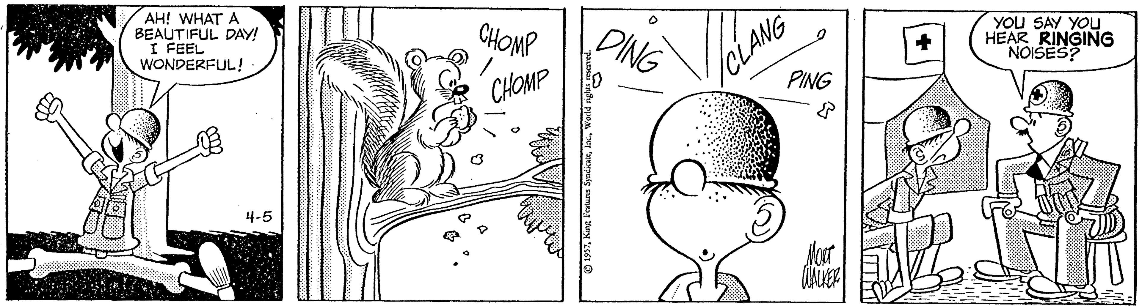 Jaw OCR: AH! WHAT A BEAUTIFUL DAY! I FEEL WONDERFUL! DING CLANG PING YOU SAY YOU CHOMP HEAR RINGING NOISES? CHOMP 4-5 AH! WHAT A BEAUTIFUL DAY! I FEEL WONDERFUL! DING CLANG PING YOU SAY YOU CHOMP HEAR RINGING NOISES? CHOMP 4-5