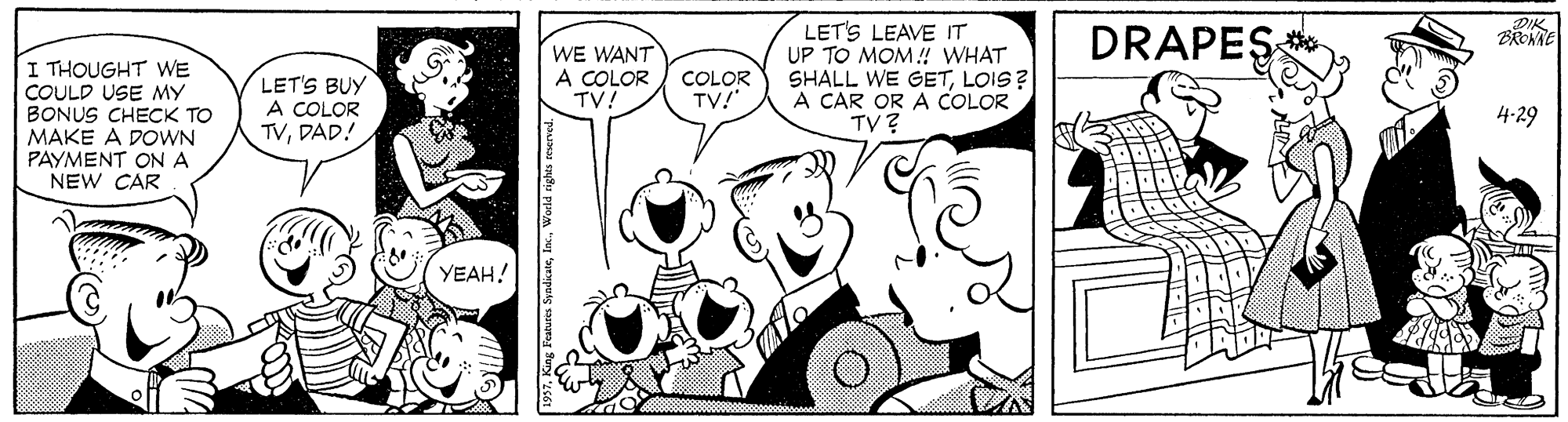 Gesture OCR: ??? LET'S LEAVE IT UP TO MOM! WHAT SHALL WE GETLOIS? A CAR OR A COLOR TV? DRAPES I THOUGHT WE COULD USE MY LET'S BUY A COLOR TVDAD! WE WANT A COLOR TV! COLOR TV! BONUS CHECK TO MAKE A DOWN PAYMENT ON A NEW CAR 4-29 YEAH! s SyadkateWoeld i ? ? ? LET'S LEAVE IT UP TO MOM! WHAT SHALL WE GETLOIS? A CAR OR A COLOR TV? DRAPES I THOUGHT WE COULD USE MY LET'S BUY A COLOR TVDAD! WE WANT A COLOR TV! COLOR TV! BONUS CHECK TO MAKE A DOWN PAYMENT ON A NEW CAR 4-29 YEAH! s SyadkateWoeld i