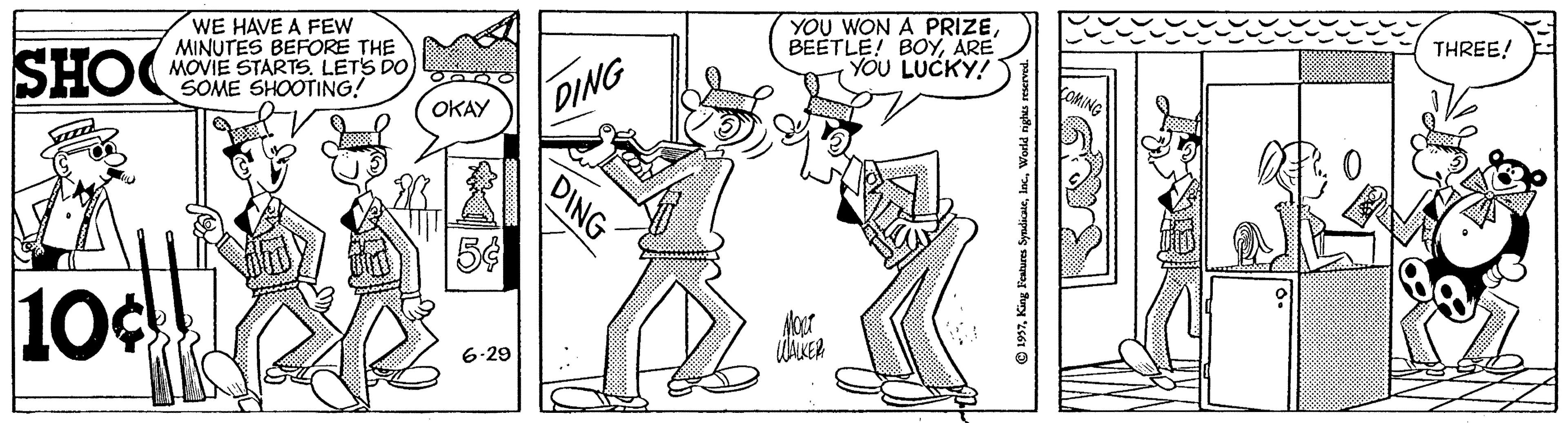 Font OCR: SHO WE HAVE A FEW MINUTES BEFORE THE MOVIE STARTSLETS DO SOME SHOOTING! YOU WON A PRIZEARE YOU LUCKY! THREE! OKAY DING 10¢ 6-29 DING SHO WE HAVE A FEW MINUTES BEFORE THE MOVIE STARTSLETS DO SOME SHOOTING! YOU WON A PRIZEBEETLE! BOYARE YOU LUCKY! THREE! OKAY DING 10¢ 6-29 DING