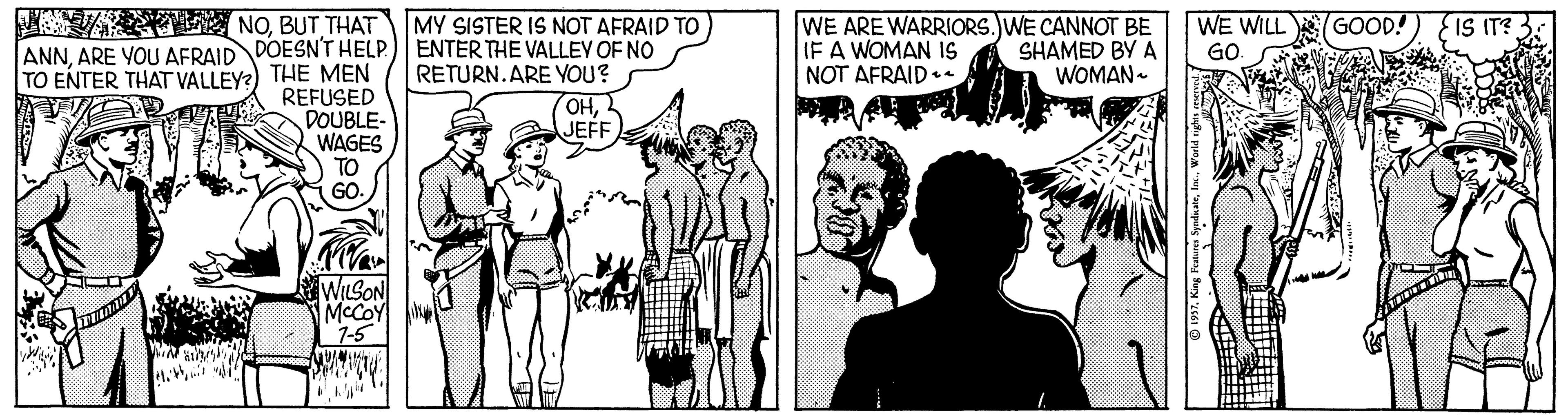 Jaw OCR: RT NOBUT THAT WE ARE WARRIORS.WE CANNOT BE IF A WOMAN NOT AFRAID . MY SISTER IS NOT AFRAID TO WE WILL EIS IT? ANNARE YOU AFRAID DOESN'T HELP.) ENTER THE VALLEY OF NO SHAMED BY A WOMAN- GO RETURN.ARE YOU? OHJEFF TO ENTER THAT VALLEY? THE MEN REFUSED DOUBLE- WAGES WILSON MCCOY 7-5 O 197King Patare RT NOBUT THAT WE ARE WARRIORS.WE CANNOT BE IF A WOMAN NOT AFRAID . MY SISTER IS NOT AFRAID TO WE WILL EIS IT? ANNARE YOU AFRAID DOESN'T HELP.) ENTER THE VALLEY OF NO SHAMED BY A WOMAN- GO RETURN.ARE YOU? OHJEFF TO ENTER THAT VALLEY? THE MEN REFUSED DOUBLE- WAGES WILSON MCCOY 7-5 O 197King Patare