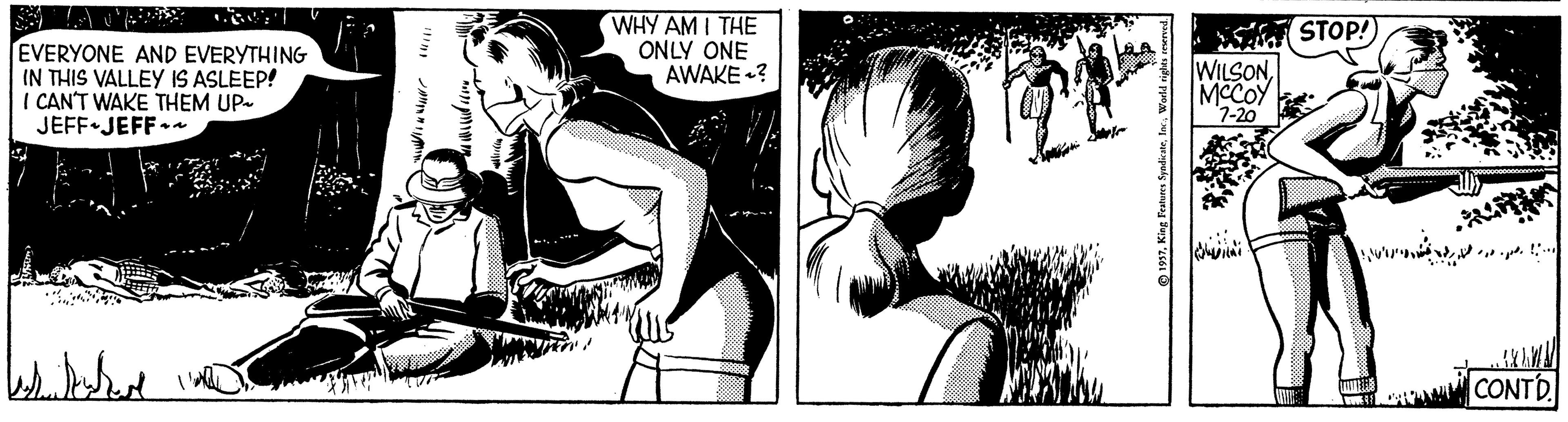 Interaction OCR: WHY AM I THE ONLY ONE AWAKE ? STOP! EVERYONE AND EVERYTHING IN THIS VALLEY IS ASLEEP! I CAN'T WAKE THEM UP- JEFF•JEFF- WILSONMCCOY 7-20 CONTD 197Weld iph WHY AM I THE ONLY ONE AWAKE ? STOP! EVERYONE AND EVERYTHING IN THIS VALLEY IS ASLEEP! I CAN'T WAKE THEM UP- JEFF•JEFF- WILSONMCCOY 7-20 CONTD 197King Featura SyadecaWeld iph