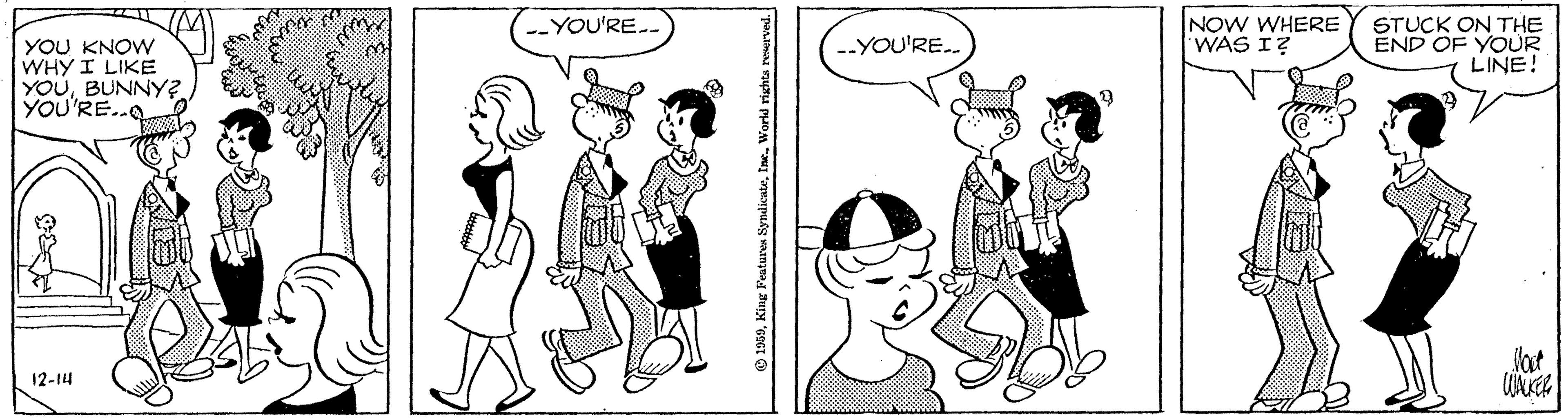 Interaction OCR: -YOU'RE NOW WHERE WAS I? STUCK ON THE END OF YOUR LINE! YOU KNOW WHY I LIKE YOUBUNNY? YOU'RE. -YOU'RE.. Hat 12-14 -YOU'RE NOW WHERE WAS I? STUCK ON THE END OF YOUR LINE! YOU KNOW WHY I LIKE YOUBUNNY? YOU'RE. -YOU'RE.. Hat 12-14