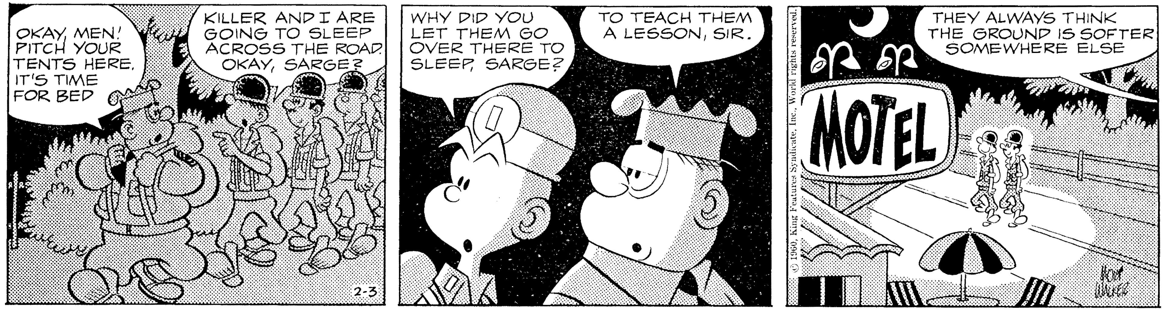 Human OCR: KILLER ANDI ARE GOING TO SLEEP ACROSS THE ROAD OKAYSARGE? WHY DID YOU LET THEM GO OVER THERE TO SLEEPSARGE? THEY ALWAYS THINK THE GROUND IS SOFTER SOMEWHERE ELSE TO TEACH THEM A LESSONSIR. OKAYMEN! PITCH YOUR TENTS HEREIT'S TIME FOR BED MOTEL KILLER ANDI ARE GOING TO SLEEP ACROSS THE ROAD OKAYSARGE? WHY DID YOU LET THEM GO OVER THERE TO SLEEPSARGE? THEY ALWAYS THINK THE GROUND IS SOFTER SOMEWHERE ELSE TO TEACH THEM A LESSONSIR. OKAYMEN! PITCH YOUR TENTS HEREIT'S TIME FOR BED MOTEL
