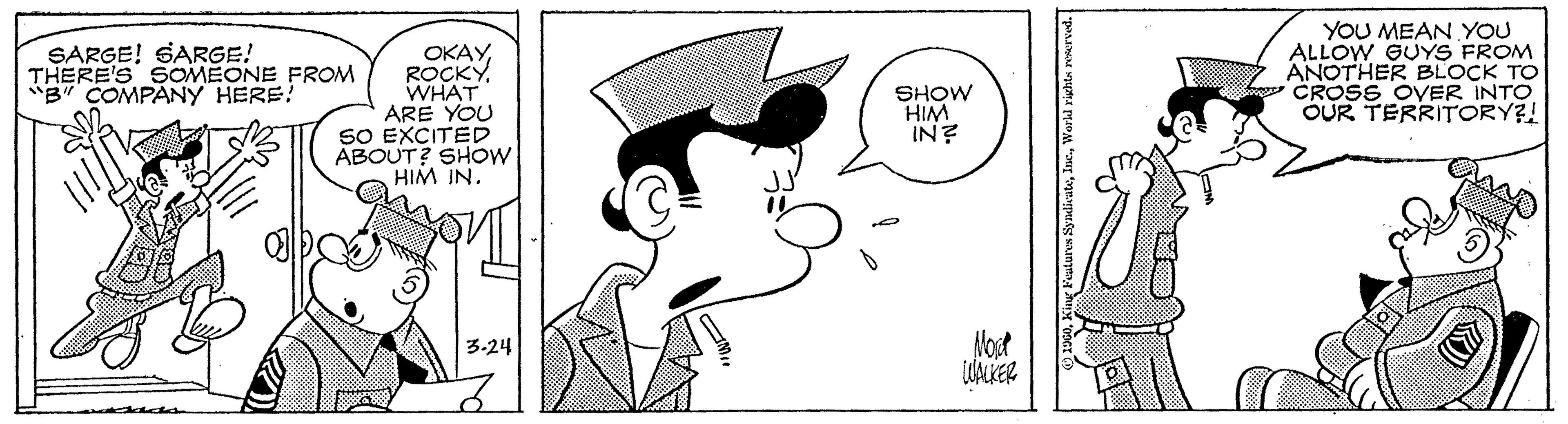 Parallel OCR: SARGE! SARGE! THERE'S SOMEONE FROM B" COMPANY HERE! ????ROCKY. WHAT ARE YOU SO EXCITED ABOUT? SHOW HIM IN. YOU MEAN YOU ALLOW GUYS FROM ANOTHER BLOCK TO CROSS OVER INTO OUR TERRITORY?! SHOW HIM IN? Most WALKER 3.24 SARGE! SARGE! THERE'S SOMEONE FROM B" COMPANY HERE! ????ROCKY. WHAT ARE YOU SO EXCITED ABOUT? SHOW HIM IN. YOU MEAN YOU ALLOW GUYS FROM ANOTHER BLOCK TO CROSS OVER INTO OUR TERRITORY?! SHOW HIM IN? Most WALKER 3.24