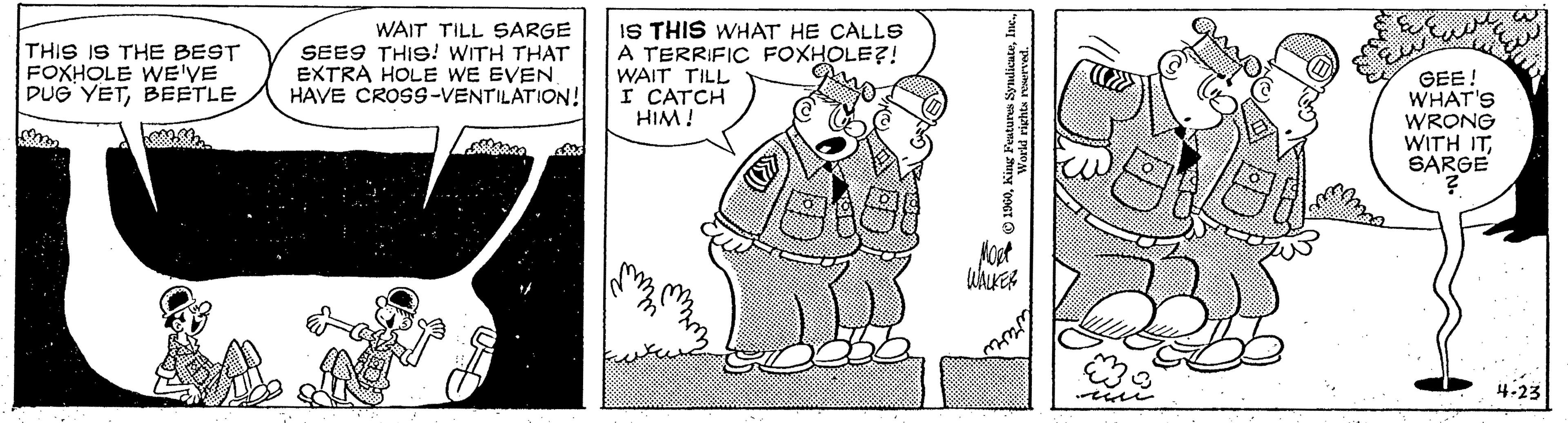 Sharing OCR: THIS IS THE BEST FOXHOLE WE'VE DUG YETBEETLE WAIT TILL SARGE SEES THIS! WITH THAT EXTRA HOLE WE EVEN HAVE CROSS-VENTILATION! IS THIS WHAT HE CALLS A TERRIFIC FOXHOLE?! WAIT TILL I CATCH HIM! GEE! WHAT'S WRONG WITH ITSARGE 4.23 THIS IS THE BEST FOXHOLE WE'VE DUG YETBEETLE WAIT TILL SARGE SEES THIS! WITH THAT EXTRA HOLE WE EVEN HAVE CROSS-VENTILATION! IS THIS WHAT HE CALLS A TERRIFIC FOXHOLE?! WAIT TILL I CATCH HIM! GEE! WHAT'S WRONG WITH ITSARGE 4.23