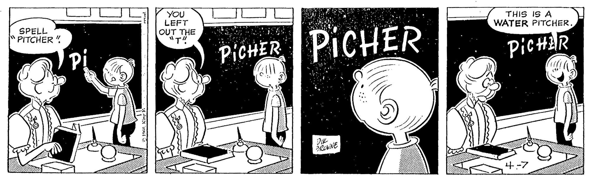 Monochrome OCR: YOU LEFT OUT THE THIS IS A WATER PITCHER. SPELL PITCHER" PICHER PICHER PicHAR Pi YOU LEFT OUT THE THIS IS A WATER PITCHER. SPELL PITCHER" PICHER PICHER PicHAR Pi