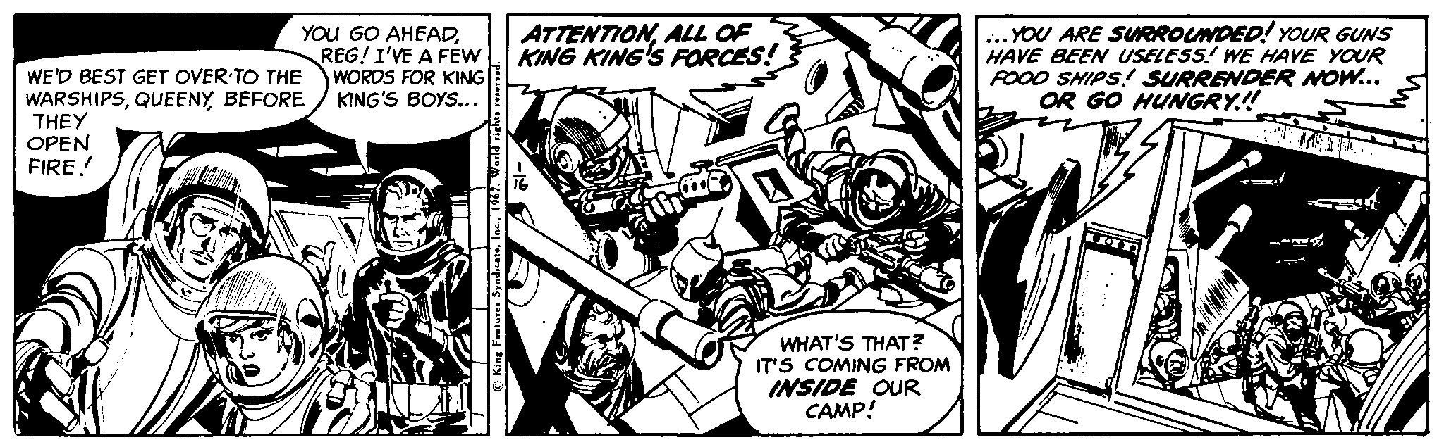 Auto part OCR: YOU GO AHEADREG! I'VE A FÉW KING KING'S FORCES! WORDS FOR KING KING'S BOY... ...YOU ARE SRROUNDED! YOUR GUNS HAVE BEEN USELESS! WE HAVE YOUR FOOD SHIPS! SURRENDER NOW... OR GO HUNGRY!! ATTENTIONALL OF WE'D BEST GET OVER TO THE WARSHIPSBEFORE THEY OPEN FIRE! -- WHAT'S THAT? IT'S COMING FROM INSIDE OUR CAMP! YOU GO AHEADREG! I'VE A FÉW KING KING'S FORCES! WORDS FOR KING KING'S BOY... ...YOU ARE SRROUNDED! YOUR GUNS HAVE BEEN USELESS! WE HAVE YOUR FOOD SHIPS! SURRENDER NOW... OR GO HUNGRY!! ATTENTIONALL OF WE'D BEST GET OVER TO THE WARSHIPSBEFORE THEY OPEN FIRE! -- WHAT'S THAT? IT'S COMING FROM INSIDE OUR CAMP!