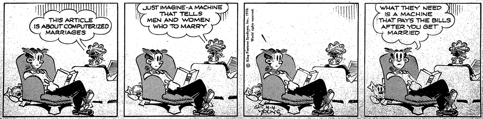 Line OCR: THIS ARTICLE IS ABOUT COMPUTERIZED MARRIAGES JUST IMAGINE-A MACHINE THAT TELLS MEN AND WOMEN WHO TO MARRY WHAT THEY NEED IS A MACHINE THAT PAYS THE BILLS AFTER YOU GET MARRIED THIS ARTICLE IS ABOUT COMPUTERIZED MARRIAGES JUST IMAGINE-A MACHINE THAT TELLS MEN AND WOMEN WHO TO MARRY WHAT THEY NEED IS A MACHINE THAT PAYS THE BILLS AFTER YOU GET MARRIED