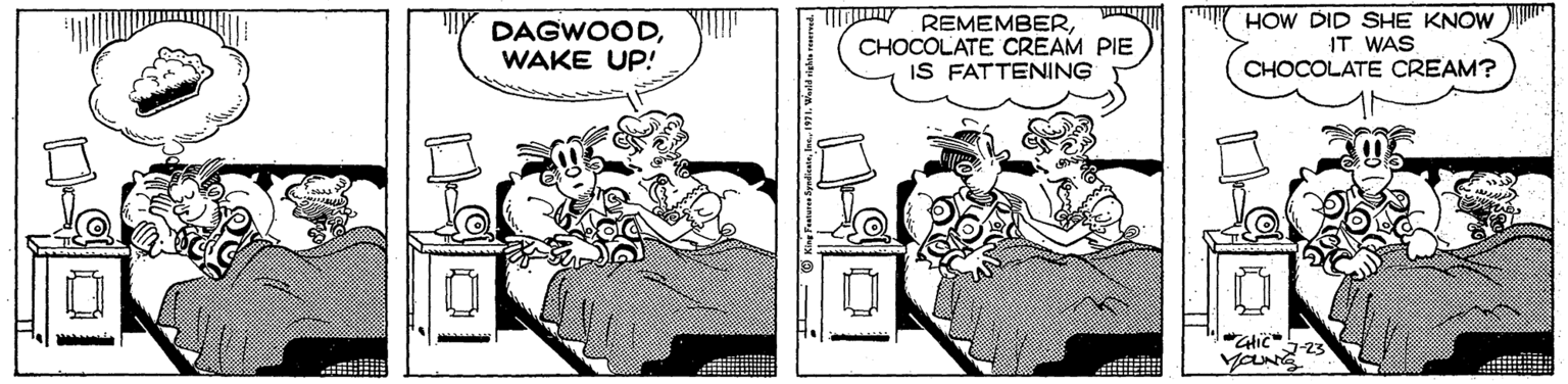 Animation OCR: DAGWOODWAKE UP! REMEMBERCHOCOLATE CREAM PIE IS FATTENING HOW DID SHE KNOW IT WAS CHOCOLATE CREAM? DAGWOODWAKE UP! REMEMBERCHOCOLATE CREAM PIE IS FATTENING HOW DID SHE KNOW IT WAS CHOCOLATE CREAM?