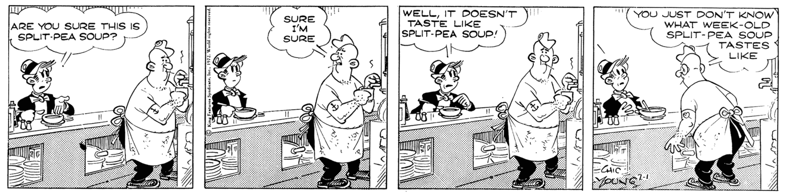 Interaction OCR: ARE YOU SURE THIS IS SPLIT-PEA SOUP? SURE I'M SURE WELLIT DOESN'T TASTE LIKE SPLIT-PEA SOUP! YOU JUST DON'T KNOW WHAT WEEK-OLD SPLIT-PEA SOUP TASTES LIKE ARE YOU SURE THIS IS SPLIT-PEA SOUP? SURE I'M SURE WELLIT DOESN'T TASTE LIKE SPLIT-PEA SOUP! YOU JUST DON'T KNOW WHAT WEEK-OLD SPLIT-PEA SOUP TASTES LIKE