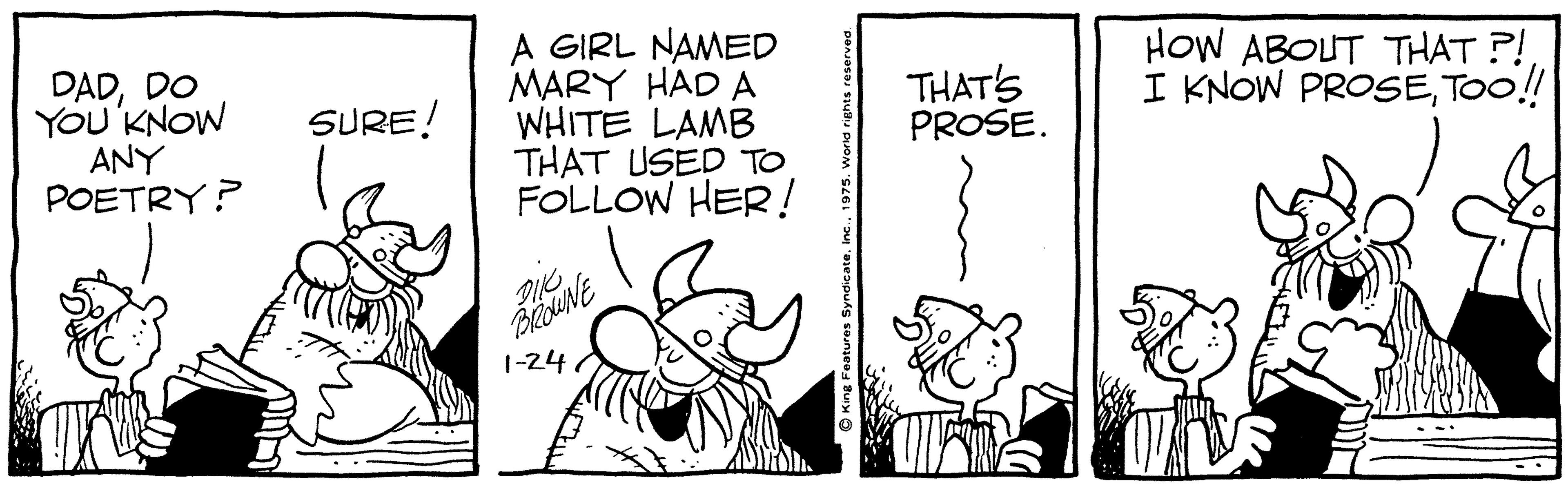 Monochrome OCR: A GIRL NAMED MARY HAD A WHITE LAMB THAT USED TO FOLLOW HER! HOW ABOUT THAT ?!TOo! DADDO YOu'KNOW ANY POETRY? THAT'S PROSE. SURE! 1-24 A GIRL NAMED MARY HAD A WHITE LAMB THAT USED TO FOLLOW HER! HOW ABOUT THAT ?!I KNOW PROSETOo! DADDO YOu'KNOW ANY POETRY? THAT'S PROSE. SURE! 1-24