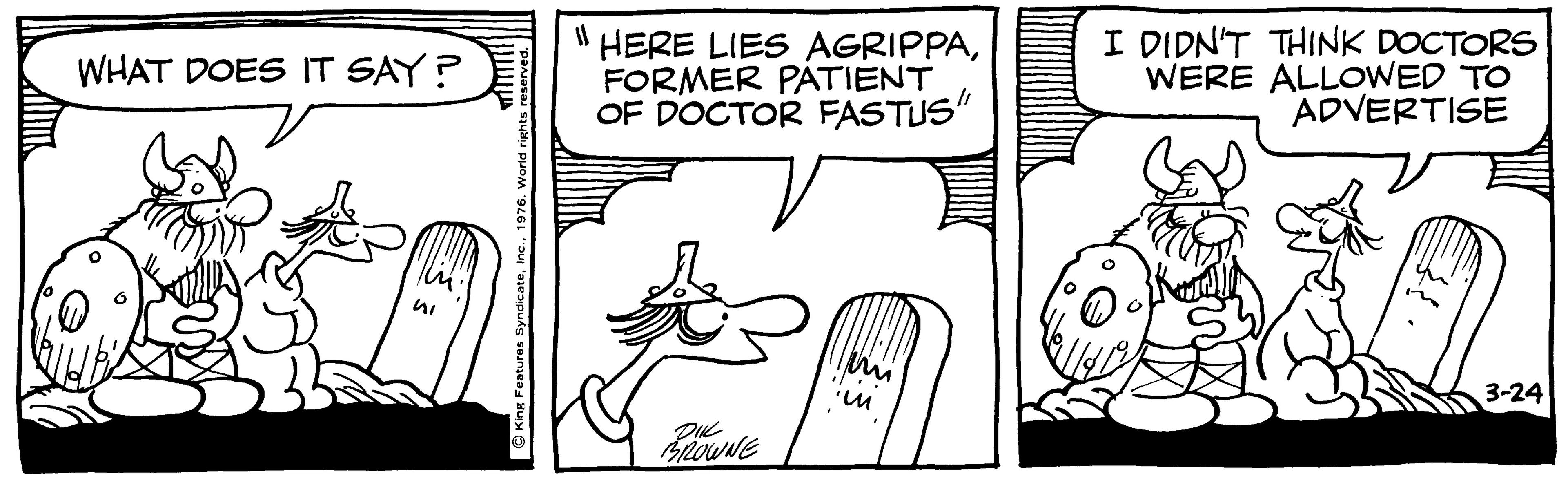 Mammal OCR: " HERE LIES AGRIPPAFORMER PATIENT OF DOCTOR FASTUS" I DIDN'T THINK DOCTORS WERE ALLOWED TO ADVERTISE WHAT DOES IT SAY? 3-24 FROWNE " HERE LIES AGRIPPAFORMER PATIENT OF DOCTOR FASTUS" I DIDN'T THINK DOCTORS WERE ALLOWED TO ADVERTISE WHAT DOES IT SAY? 3-24 FROWNE