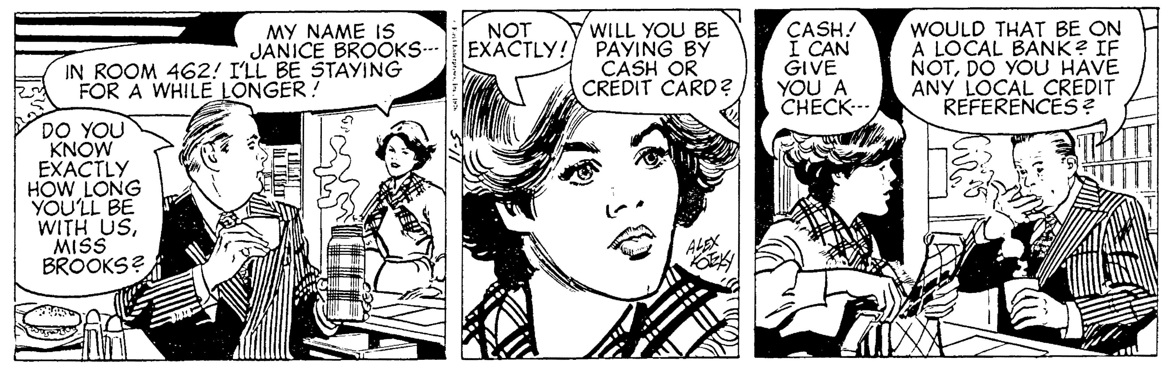 Hat OCR: CASH! I CAN GIVE YOU A CHECK.. WOULD THAT BE ON A LOCAL BÁNK ? IF NOTDO YOU HAVE ANY LOCAL CREDIT REFERENCES? NOT WILL YOU BE PAYING BY CASH OR CREDIT CARD? MY NAME IS JANICE BROOKS.-- EXACTLY! IN ROOM 462! I'LL BE STAYING FOR A WHILE LONGER! DO YOU KNOW EXACTLY HOW LONG YOU'LL BE WITH USMISS BROOKS? CASH! I CAN GIVE YOU A CHECK.. WOULD THAT BE ON A LOCAL BÁNK ? IF NOTDO YOU HAVE ANY LOCAL CREDIT REFERENCES? NOT WILL YOU BE PAYING BY CASH OR CREDIT CARD? MY NAME IS JANICE BROOKS.-- EXACTLY! IN ROOM 462! I'LL BE STAYING FOR A WHILE LONGER! DO YOU KNOW EXACTLY HOW LONG YOU'LL BE WITH USMISS BROOKS?