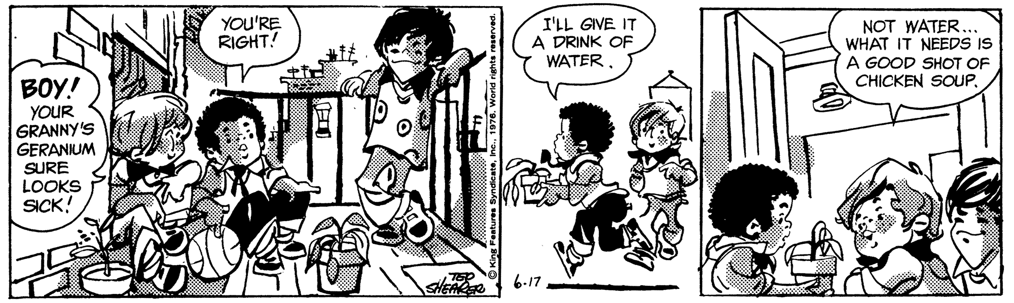 Gesture OCR: YOU'RE RIGHT! I'LL GIVE IT A DRINK OF WATERNOT WATER... WHAT IT NEEDS IS A GOOD SHOT OF CHICKEN SOUPBOY! YOUR GRANNY'S GERANIUM SURE LOOKS SICK! SHEARER 6.17 YOU'RE RIGHT! I'LL GIVE IT A DRINK OF WATERNOT WATER... WHAT IT NEEDS IS A GOOD SHOT OF CHICKEN SOUPBOY! YOUR GRANNY'S GERANIUM SURE LOOKS SICK! SHEARER 6.17