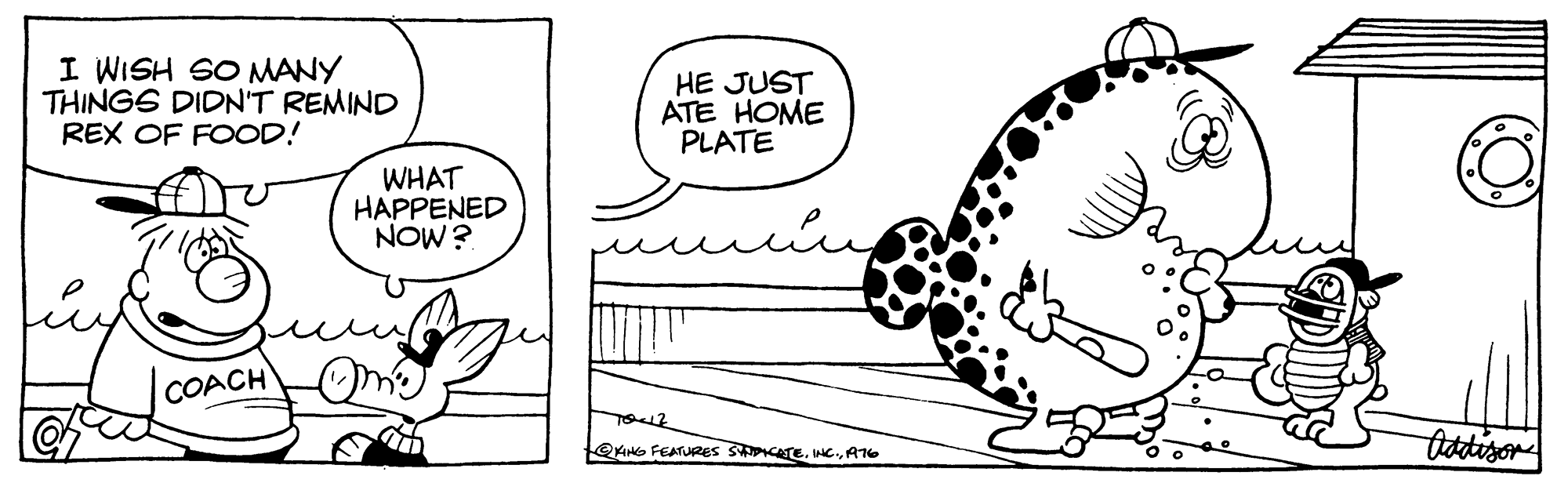 Mammal OCR: I WISH SO MANY THINGS DIDN'T REMIND REX OF FOOD! HE JUST ATE HOME PLATE WHAT HAPPENED NOW? ???? COACH tiadison @KAHG FEATURES SAPICATEAT6 I WISH SO MANY THINGS DIDN'T REMIND REX OF FOOD! HE JUST ATE HOME PLATE WHAT HAPPENED NOW? ???? COACH tiadison @KAHG FEATURES SAPICATE