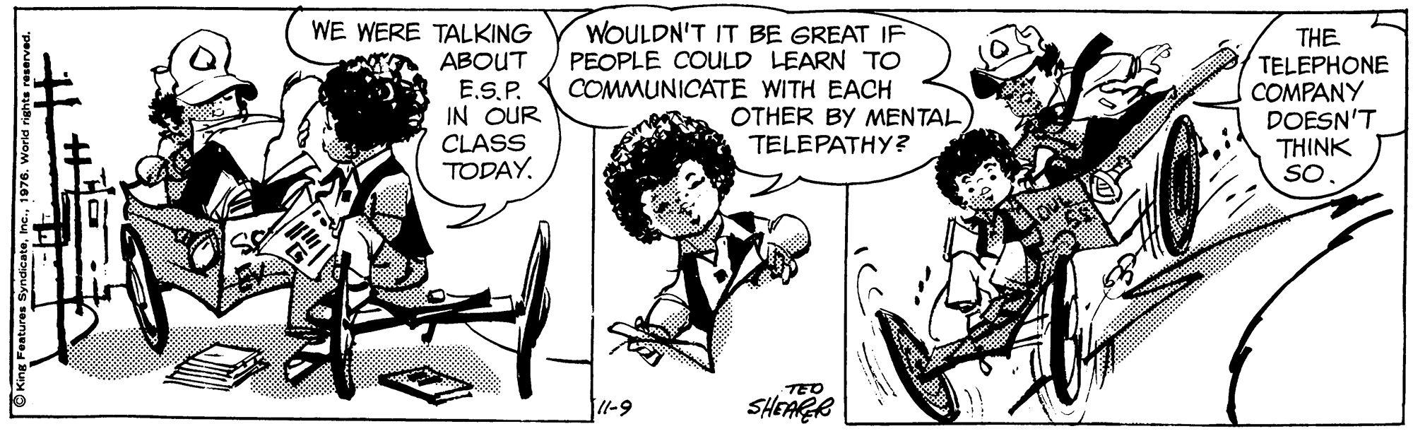 Gesture OCR: WE WERE TALKING WOULDN'T IT BE GREAT IF PEOPLE COULD LEARN TO COMMUNICATE WITH EACH ABOUT E.S.P. IN OUR CLASS TODAY. THE TELEPHONE COMPANY DOESN'T THINK SO. OTHER BY MENTAL TELEPATHY? TED 1l-9 SHEARR WE WERE TALKING WOULDN'T IT BE GREAT IF PEOPLE COULD LEARN TO COMMUNICATE WITH EACH ABOUT E.S.P. IN OUR CLASS TODAY. THE TELEPHONE COMPANY DOESN'T THINK SO. OTHER BY MENTAL TELEPATHY? TED 1l-9 SHEARR