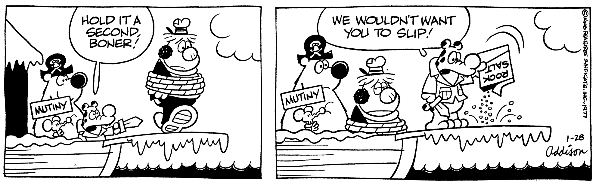Mammal OCR: MUTINY HOLD IT A SECOND BONER! ??????? MUTINY WE WOULDN'T WANT YOU TO SLIP! nvs ??? ?????? 1-28 Addison MUTINY HOLD IT A SECOND BONER ! ??????? MUTINY WE WOULDN'T WANT YOU TO SLIP ! nvs ??? ?????? 1-28 Addison