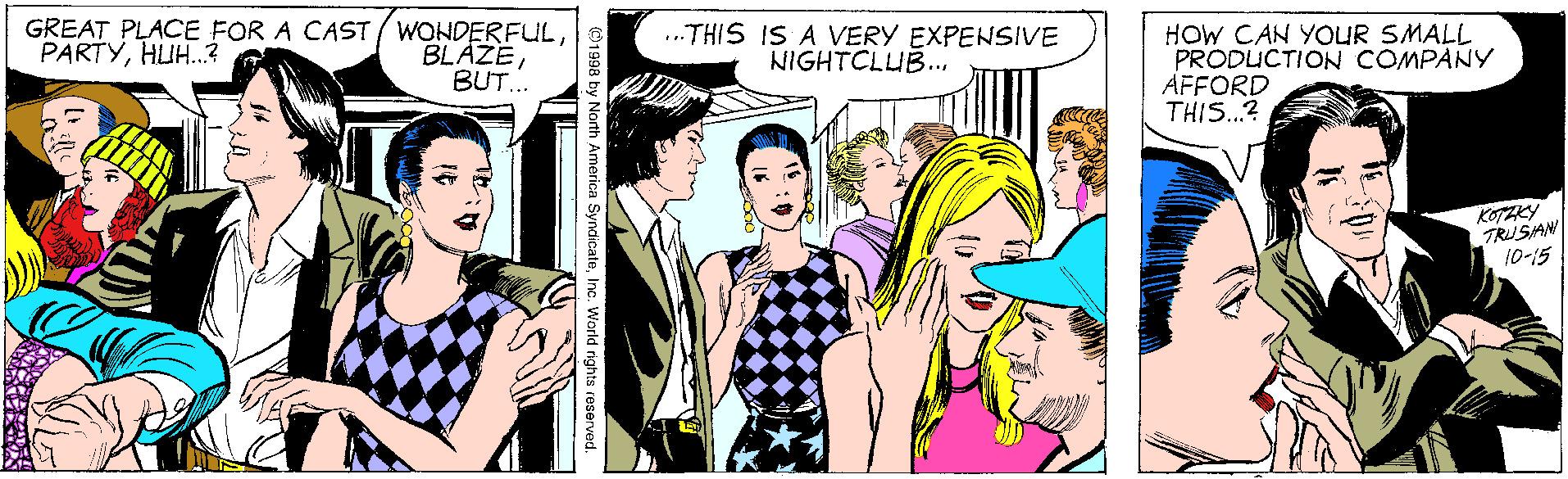 Comic book OCR: GREAT PLACE FOR A CAST / WONDERFULBUT.. .THIS IS A VERY EXPENSIVE NIGHTCLUB... HOW CAN YOUR SMALL PRODUCTION COMPANY ÁFFORD THIS.? PARTYHUH.? TRUSIAN 10-15 GREAT PLACE FOR A CAST / WONDERFULBUT.. .THIS IS A VERY EXPENSIVE NIGHTCLUB... HOW CAN YOUR SMALL PRODUCTION COMPANY ÁFFORD THIS.? PARTYHUH.? TRUSIAN 10-15