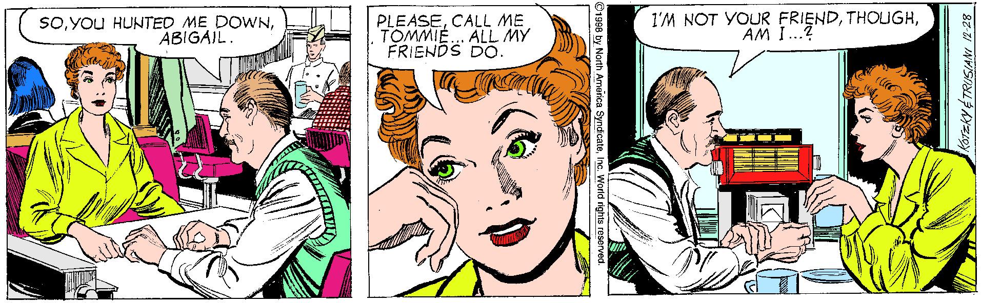 Interaction OCR: SOABIGAIL. PLEASECALL ME TOMMIE. ALL MY FRIENDS DO. 1'M NOT YOUR FRIENDAM I...? KörzKYÉ TRUSIANI 12-28 | SOYOU HUNTED ME DOWNABIGAIL. PLEASECALL ME TOMMIE. ALL MY FRIENDS DO. 1'M NOT YOUR FRIENDAM I...? KörzKYÉ TRUSIANI 12-28 |