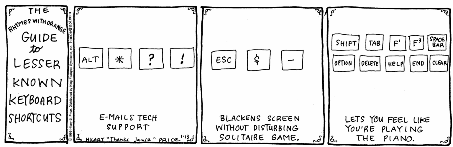 Square OCR: THE ourMES WITH ORAN GUIDE to SHIFT SPACE BAR TAB F' LESSER ALT ? ? ESC OPTION DELETE HELP END CLEAR KNOWN KEYBOARD SHORTCUTS E-MAILS TECH SUPPORT BLACKENS SCREEN WITHOUT DISTURBING SOLITAIRE GAME. LETS YOU FEEL LIKE YoU'RE PLAYING THE PIANO. HILABY "Thanks Jamie " PRICE"d 3& THE ourMES WITH ORAN GUIDE to SHIFT SPACE BAR TAB F' LESSER ALT ? ? ESC OPTION DELETE HELP END CLEAR KNOWN KEYBOARD SHORTCUTS E-MAILS TECH SUPPORT BLACKENS SCREEN WITHOUT DISTURBING SOLITAIRE GAME. LETS YOU FEEL LIKE YoU'RE PLAYING THE PIANO. HILABY "Thanks Jamie " PRICE"d 3&