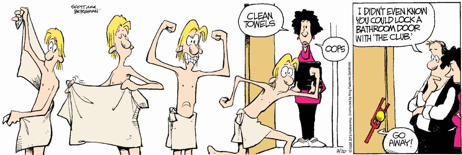 Happy OCR: I DIDNT EVEN KNOW YOU COULD LOCKA BATHROOM DOOR WITH 'THE CLUB COPS CLEAN TOWELS GO AWAY! 2/20 I DIDNT EVEN KNOW YOU COULD LOCKA BATHROOM DOOR WITH 'THE CLUB COPS CLEAN TOWELS GO AWAY! 2/20