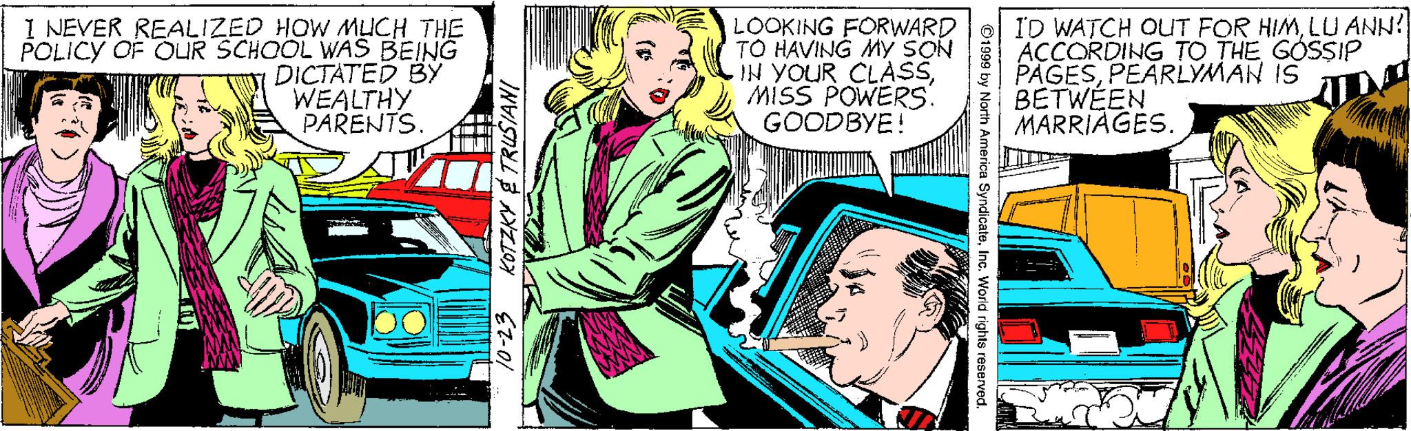 Comics OCR: I NEVER REALIZED HOW MLICH THE POLICY OF OLUR SCHOOL WAS BEING DICTATED BY WEALTHY PARENTS LOOKING FORWARD TO HAVING My SON IN YOUR CLASSMISS POWERS. GOODBYE! I'D WATCH OUT FOR HIMLU ANN! ACCORDING TO THE GÓSSIP PAGESPEARLYMAN IS BETWÉEN MARRIAGES. I NEVER REALIZED HOW MLICH THE POLICY OF OLUR SCHOOL WAS BEING DICTATED BY WEALTHY PARENTS LOOKING FORWARD TO HAVING My SON IN YOUR CLASSMISS POWERS. GOODBYE! I'D WATCH OUT FOR HIMLU ANN! ACCORDING TO THE GÓSSIP PAGESPEARLYMAN IS BETWÉEN MARRIAGES.