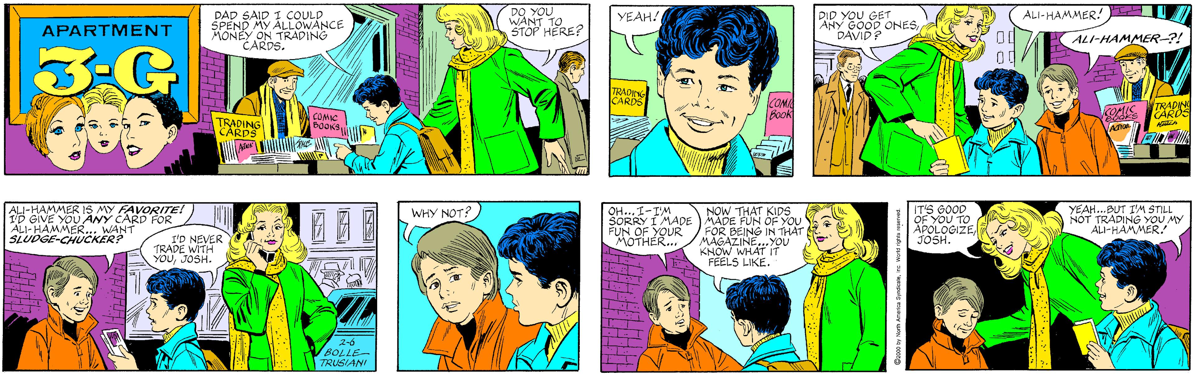 Human OCR: DO YOU WANT TO STOP HERE? YEAH! DAD SAID I COULD SPEND MY ALLOWANCE MONEY ON TRADING CARDS. APARTMENT 3-G TRADING CARDS COM Book TRADING CARDS COMIC BOOKS DID YOU GET ANY GOOD ONESDAVID? ALI-HAMMER IS MY FAVORITE! I'D GIVE YOU ANY CARD FOR ALI-HAMMER... WANT SLUOGE-CHUCKER? ALI-HAMMER! ALI-HAMMER-?! I'D NEVER TRADE WITH YOUJOSH. ADING COMIS ARDS AZA 2-6 BOLLE TRUSIANI NOW THAT KIDS SORRY I MADE ) MADE FUN OF YOU FOR BEING IN THAT MAGAZINE... YOU KNOW WHAT IT FEELS LIKE. IT'S GOOD OF YOU TO APOLOGIZEJOSH. YEAH...BUT I'M STILL NÓT TRADING YOU MY ALI-HAMMER. WHY NOT? OH...I-I'M FUN OF YOUR MOTHER.. ?| DO YOU WANT TO STOP HERE? YEAH! DAD SAID I COULD SPEND MY ALLOWANCE MONEY ON TRADING CARDS. APARTMENT 3-G TRADING CARDS COM Book TRADING CARDS COMIC BOOKS DID YOU GET ANY GOOD ONESDAVID? ALI-HAMMER IS MY FAVORITE! I'D GIVE YOU ANY CARD FOR ALI-HAMMER... WANT SLUOGE-CHUCKER? ALI-HAMMER! ALI-HAMMER-?! I'D NEVER TRADE WITH YOUJOSH. ADING COMIS ARDS AZA 2-6 BOLLE TRUSIANI NOW THAT KIDS SORRY I MADE ) MADE FUN OF YOU FOR BEING IN THAT MAGAZINE... YOU KNOW WHAT IT FEELS LIKE. IT'S GOOD OF YOU TO APOLOGIZEJOSH. YEAH...BUT I'M STILL NÓT TRADING YOU MY ALI-HAMMER. WHY NOT? OH...I-I'M FUN OF YOUR MOTHER.. ? |