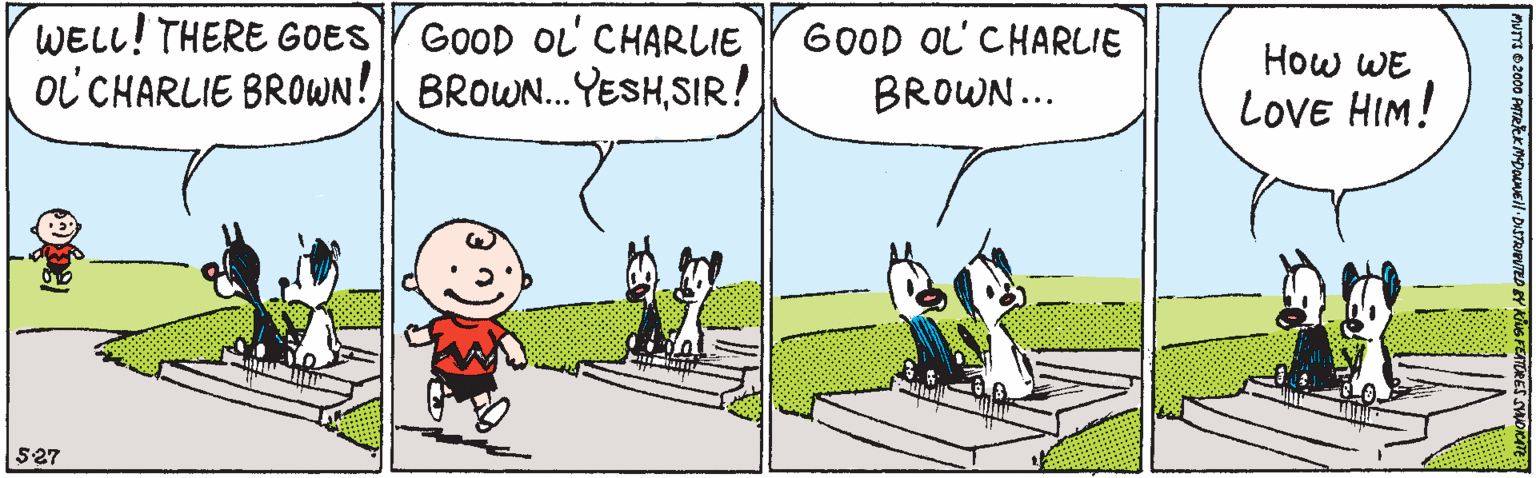 Line OCR: WELL! THERE GOES OL CHARLIE BROWN! BROW.. YESHSIR! GoOD OL CHARLIE GOOD OL CHARLIE BROWN... How WE LoVE HIM! 527 WELL! THERE GOES OL CHARLIE BROWN! BROW.. YESHSIR! GoOD OL CHARLIE GOOD OL CHARLIE BROWN... How WE LoVE HIM! 527